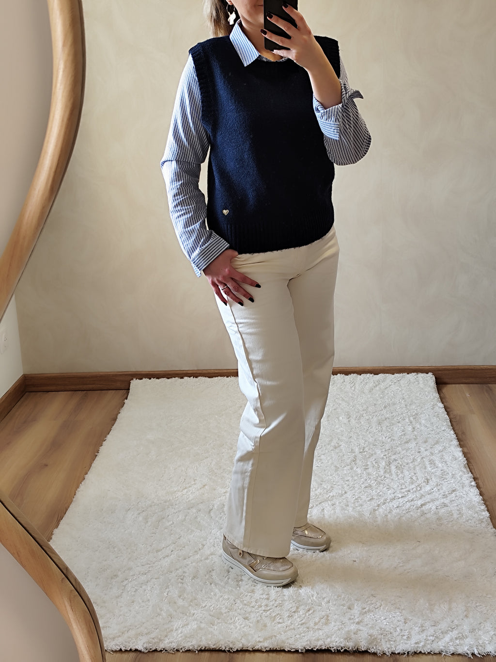 Pull sans manche marine