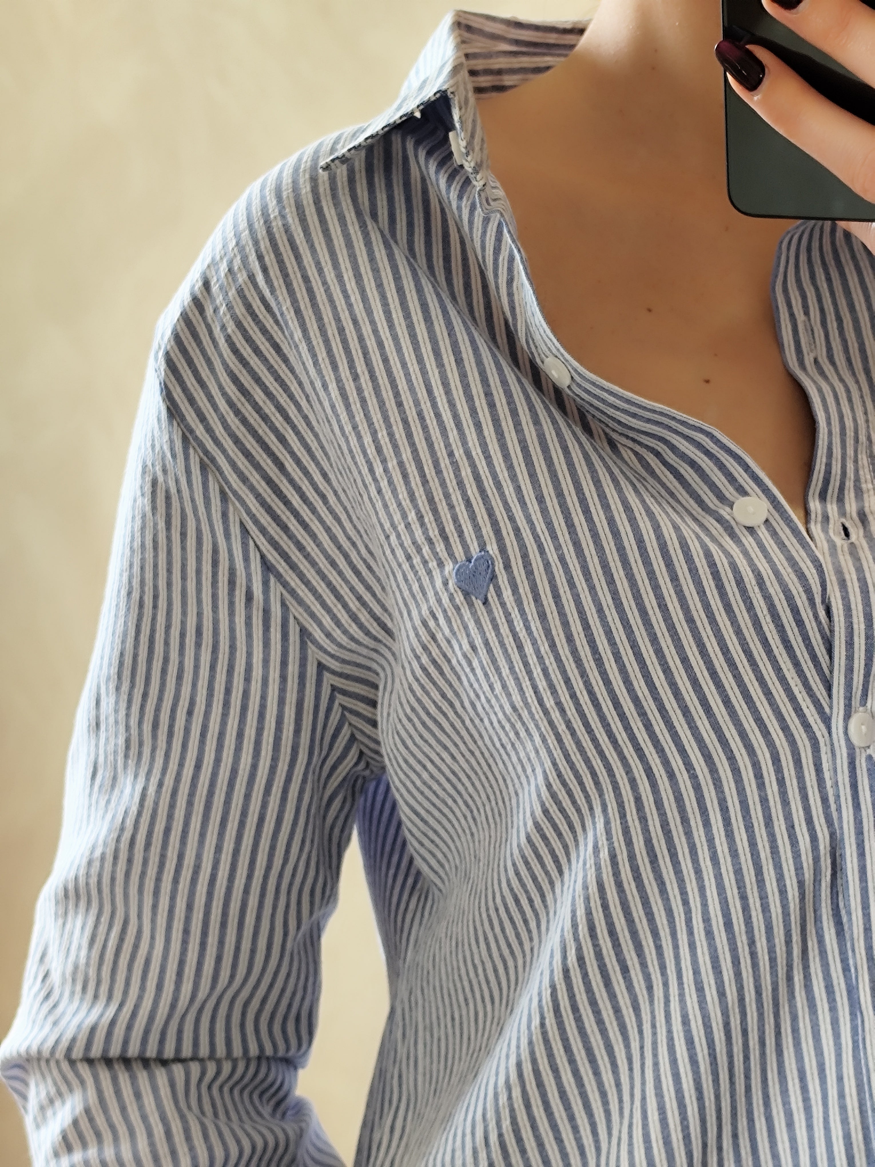 Chemise rayée bleu