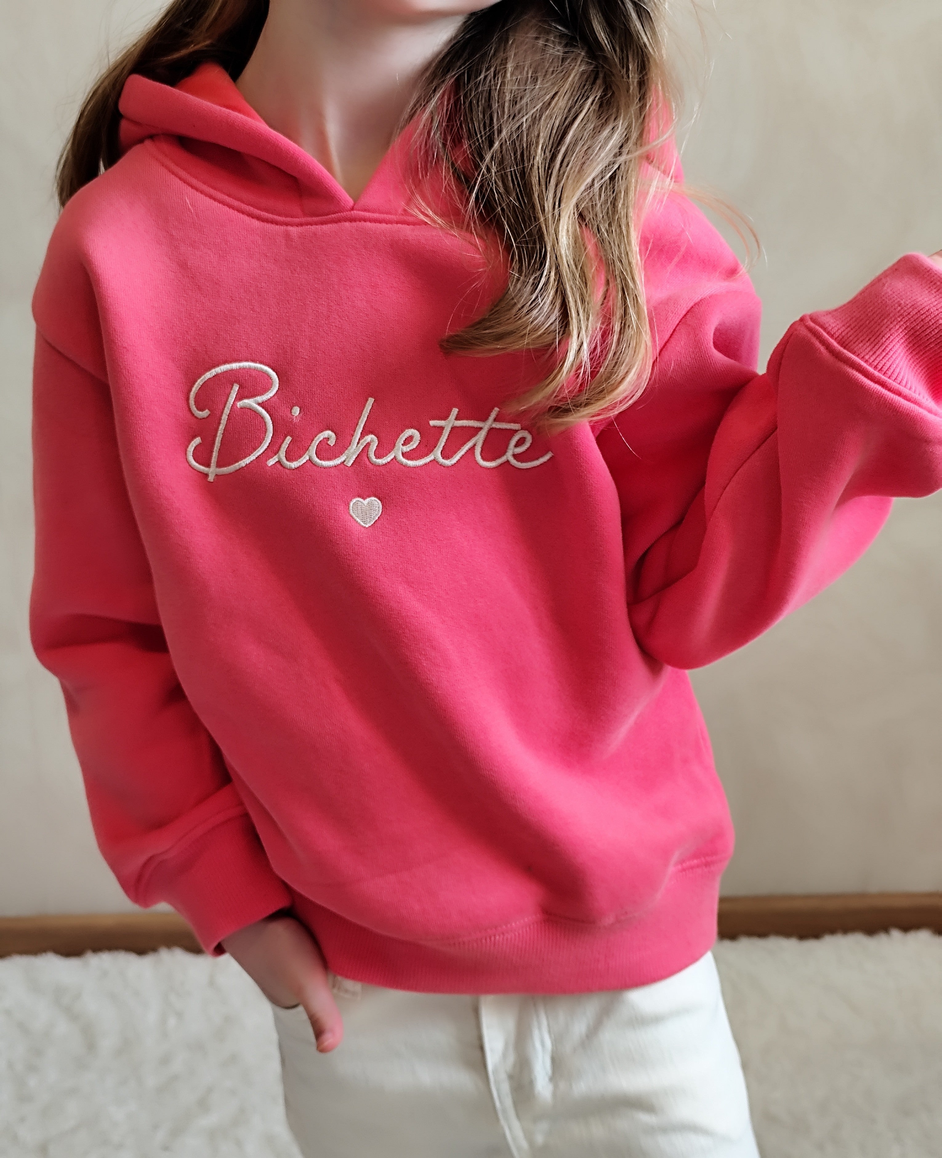Sweat Bichette rose enfant