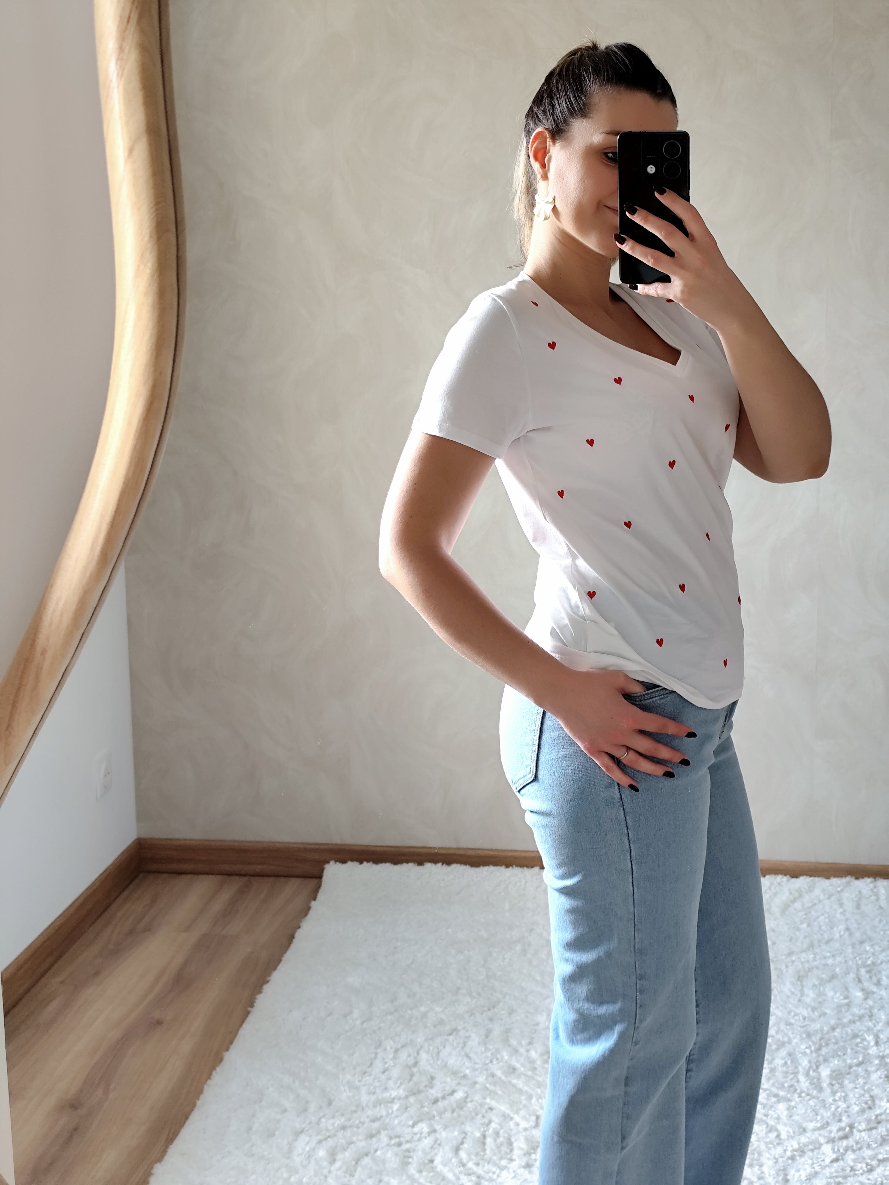 T-Shirt blanc coeur