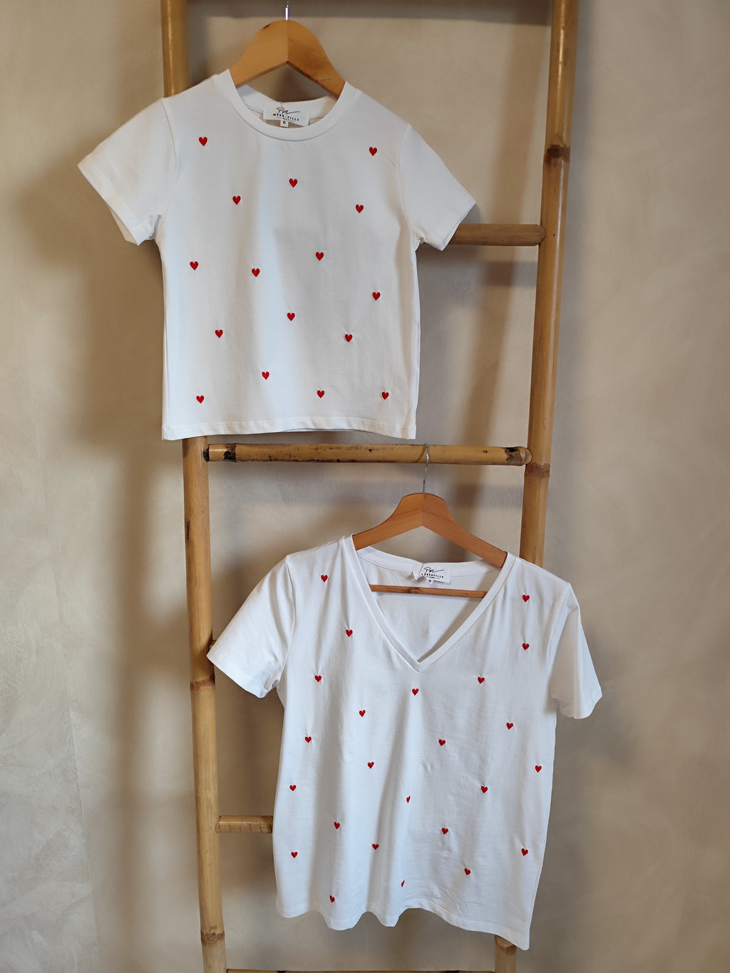 T-Shirt blanc coeur