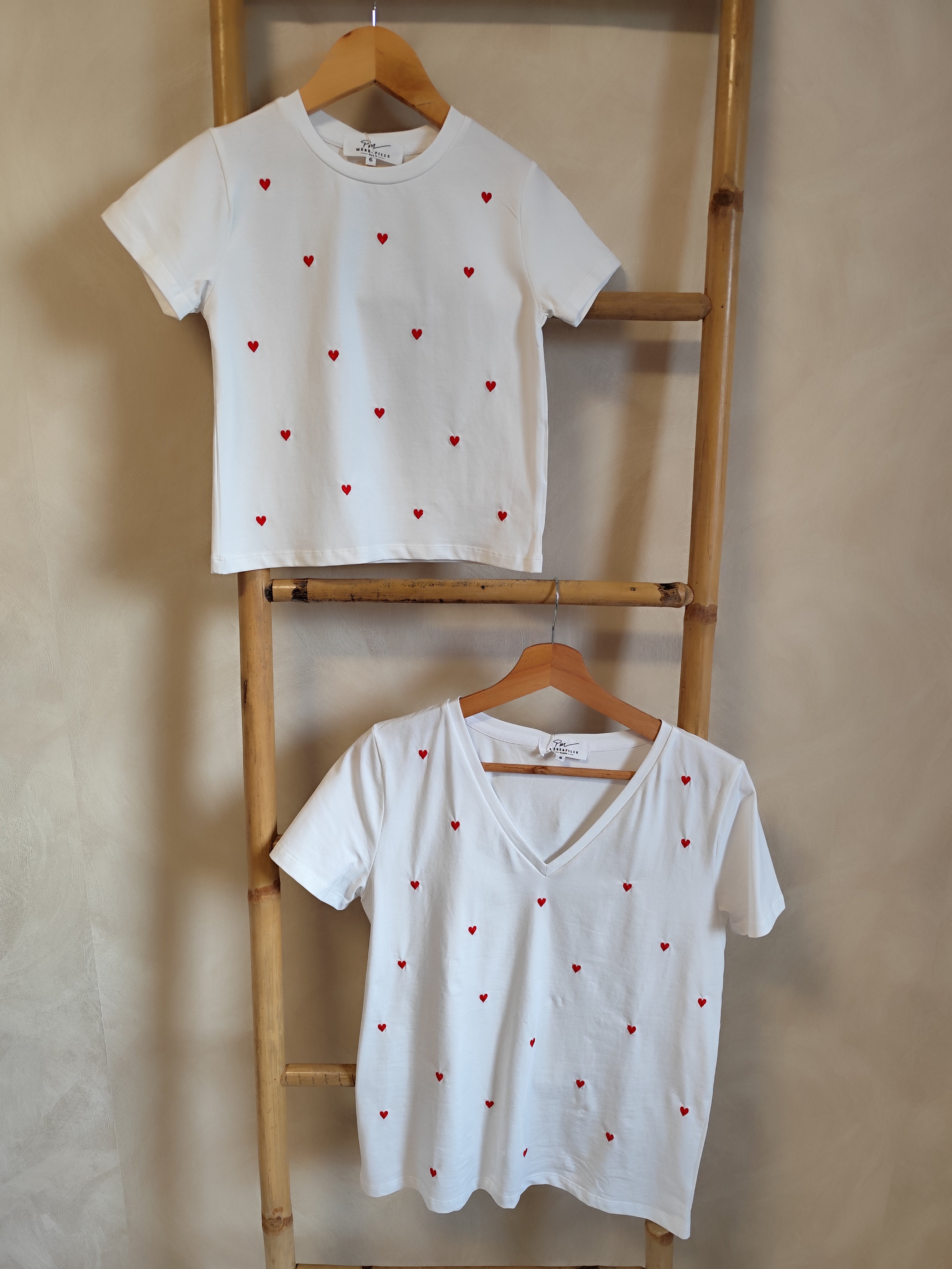 T-Shirt blanc coeur