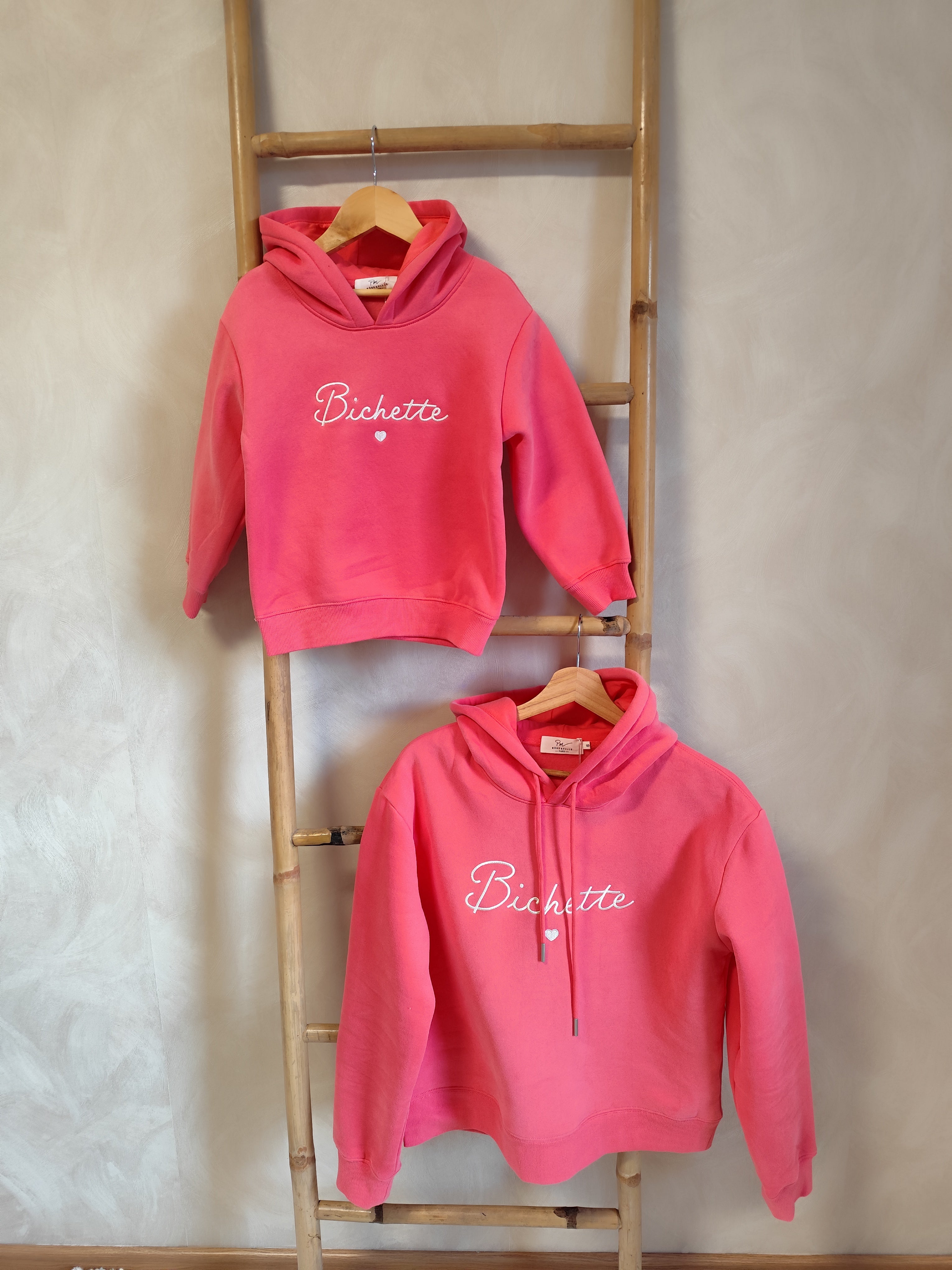 Sweat Bichette rose femme