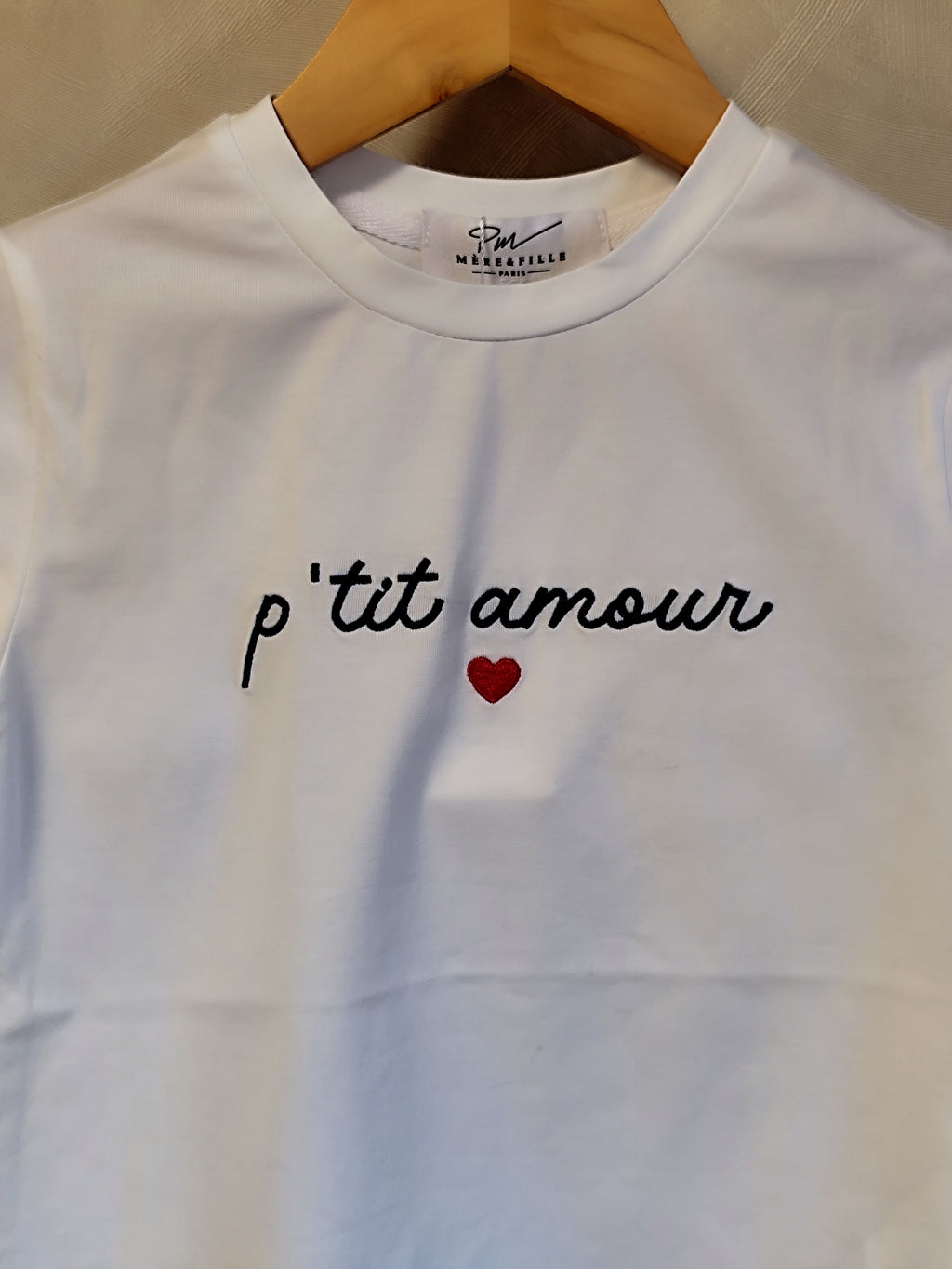 T-Shirt blanc P'tit Amour mixte