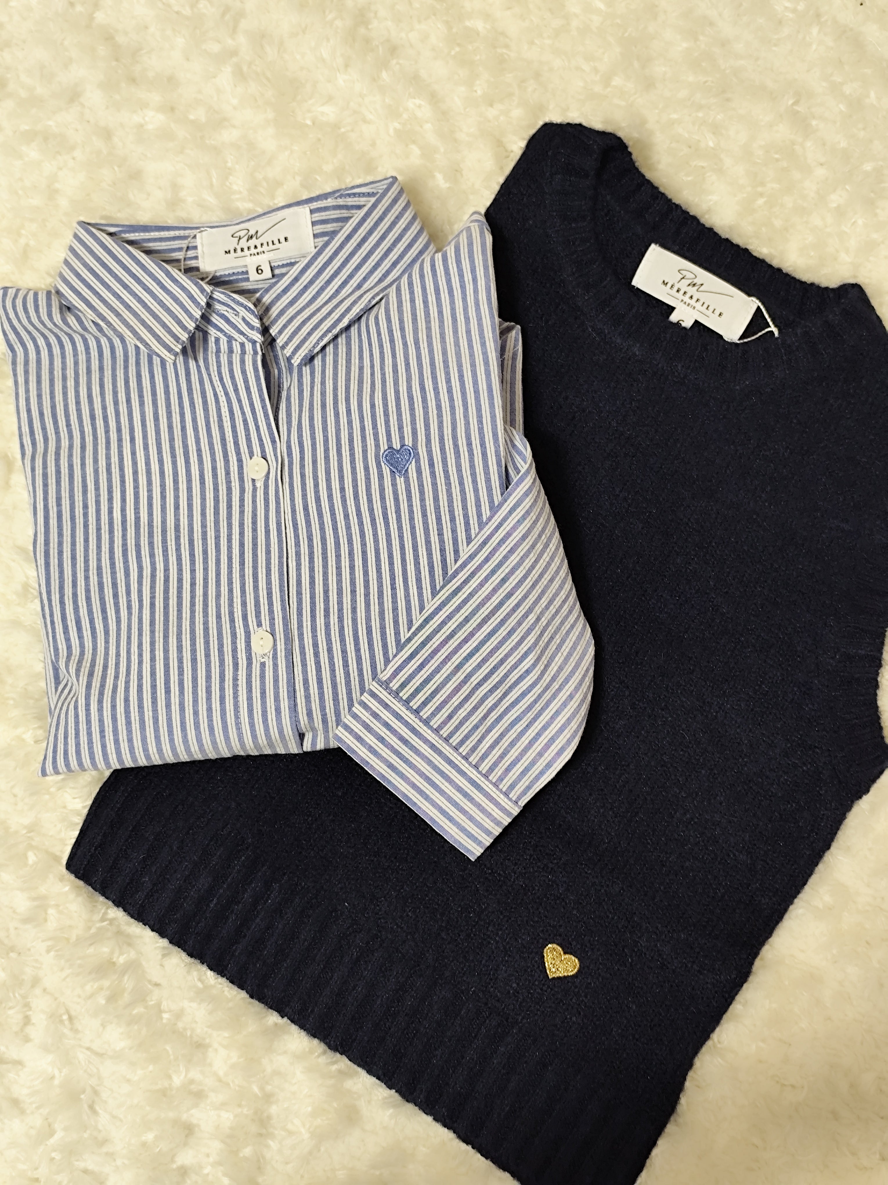 Chemise rayée bleu enfant