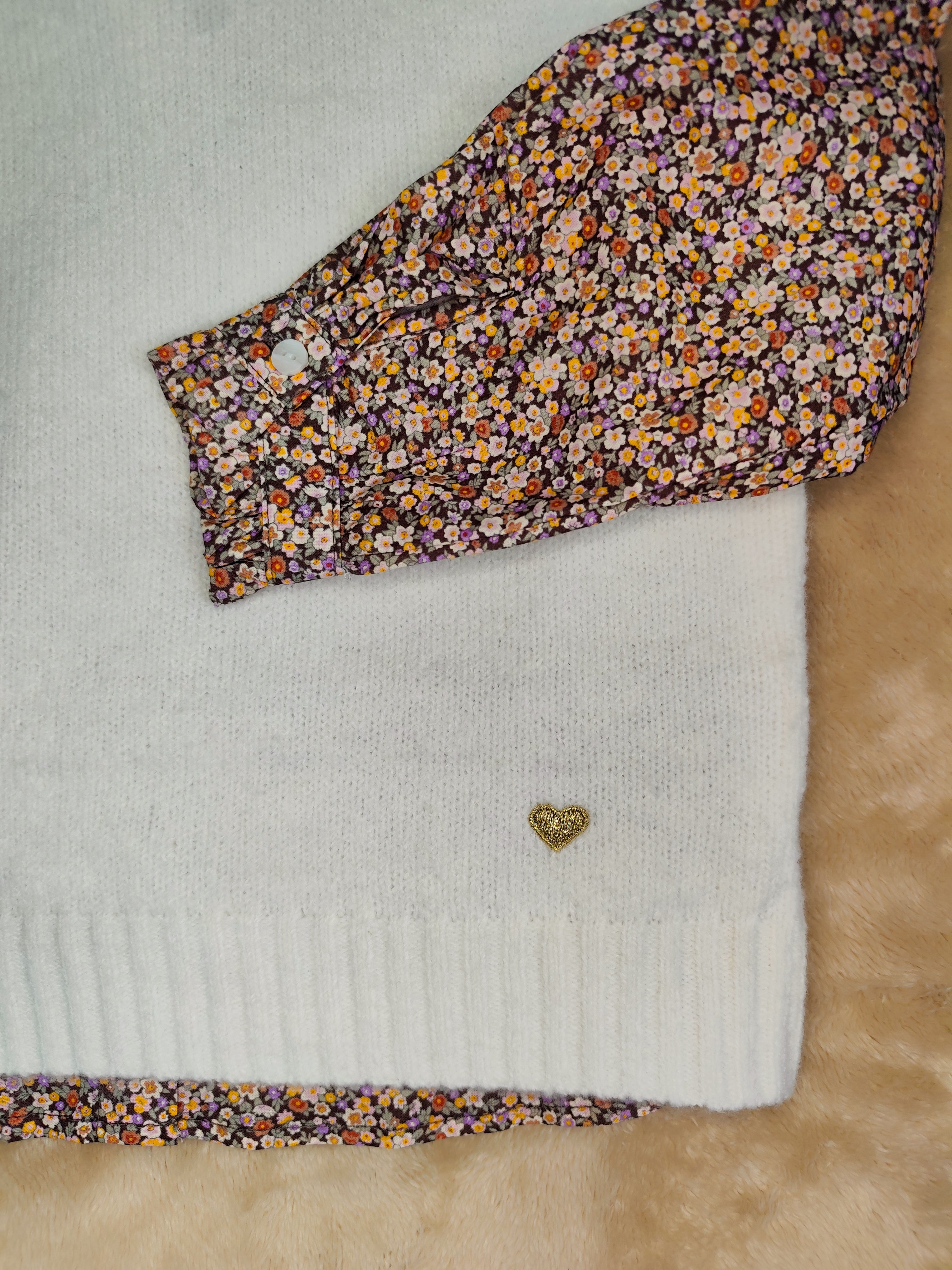 Pull sans manche blanc enfant