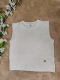 Pull sans manche blanc enfant