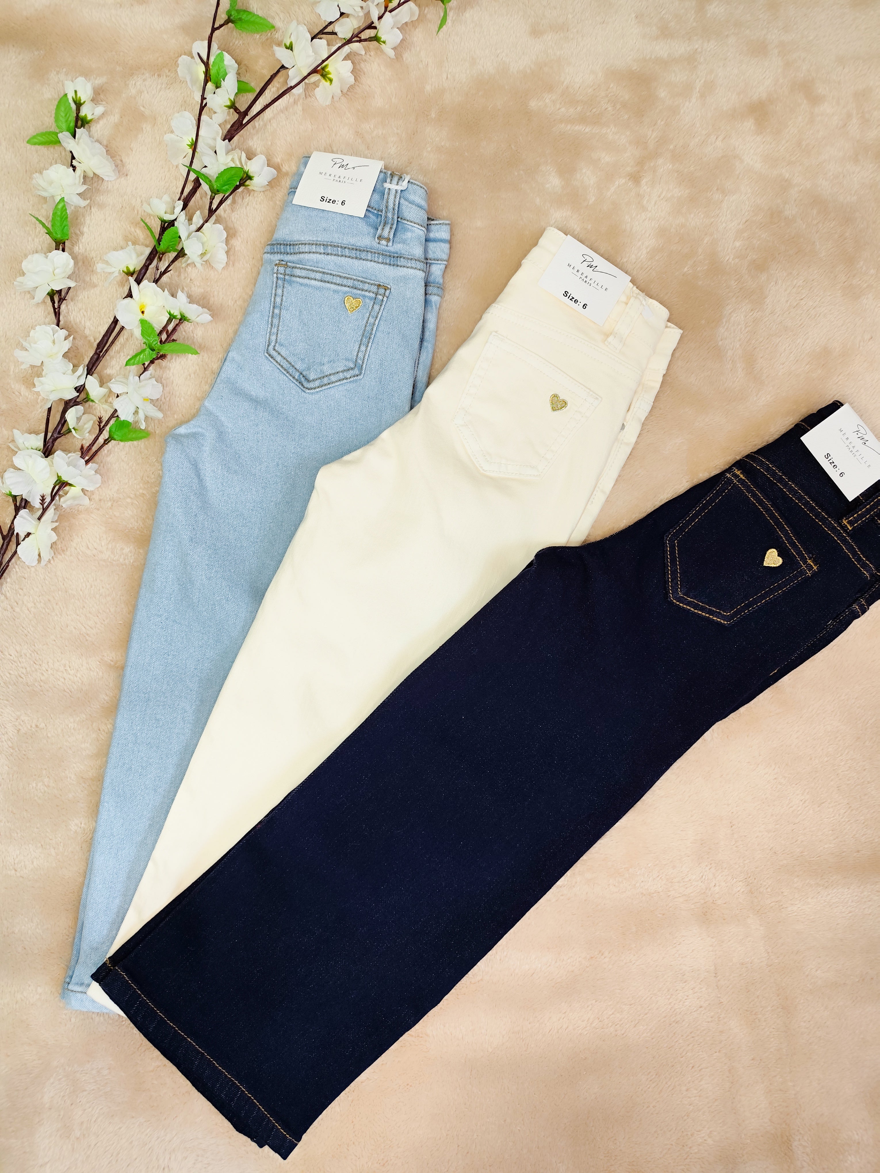Jean beige enfant