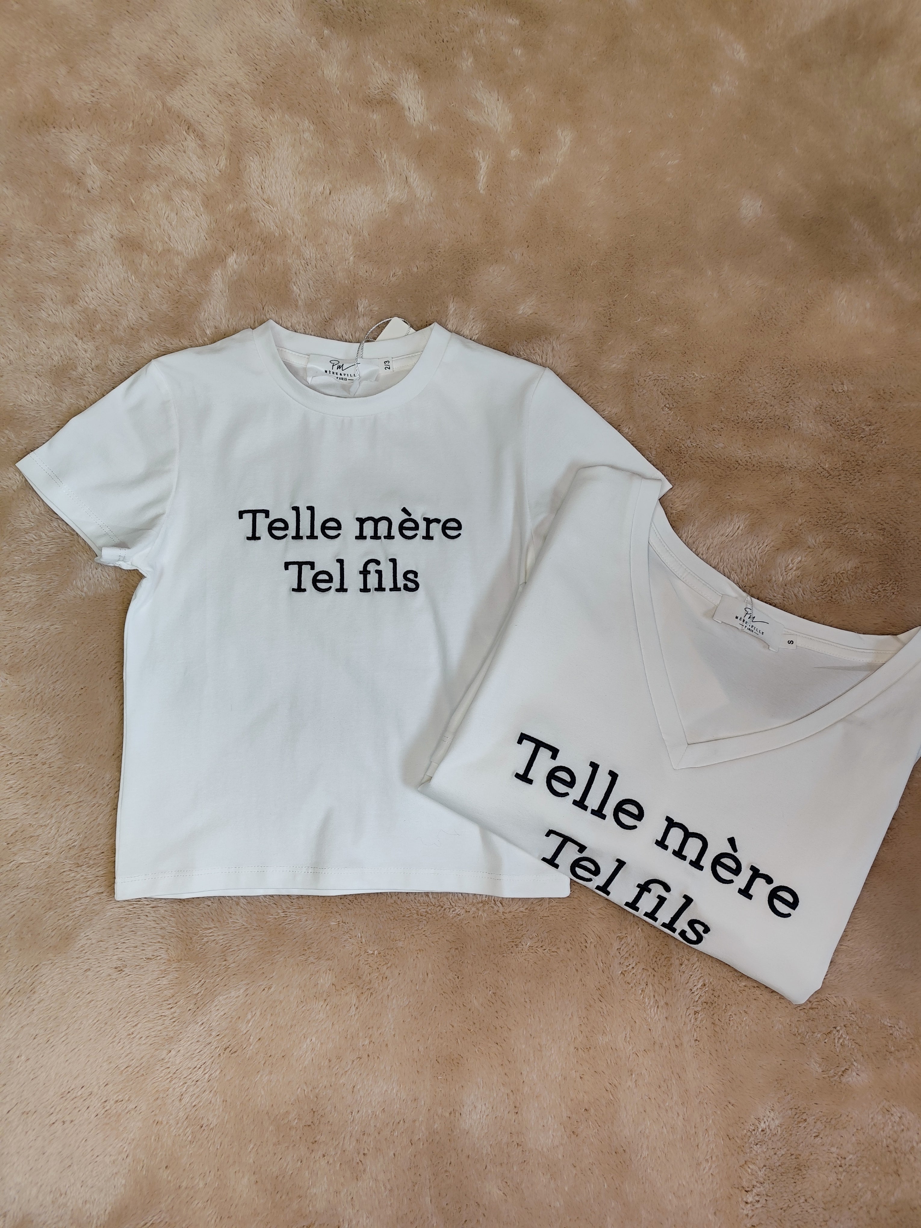 T-shirt telle mère tel fils enfant
