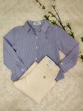 Chemise rayée bleu enfant