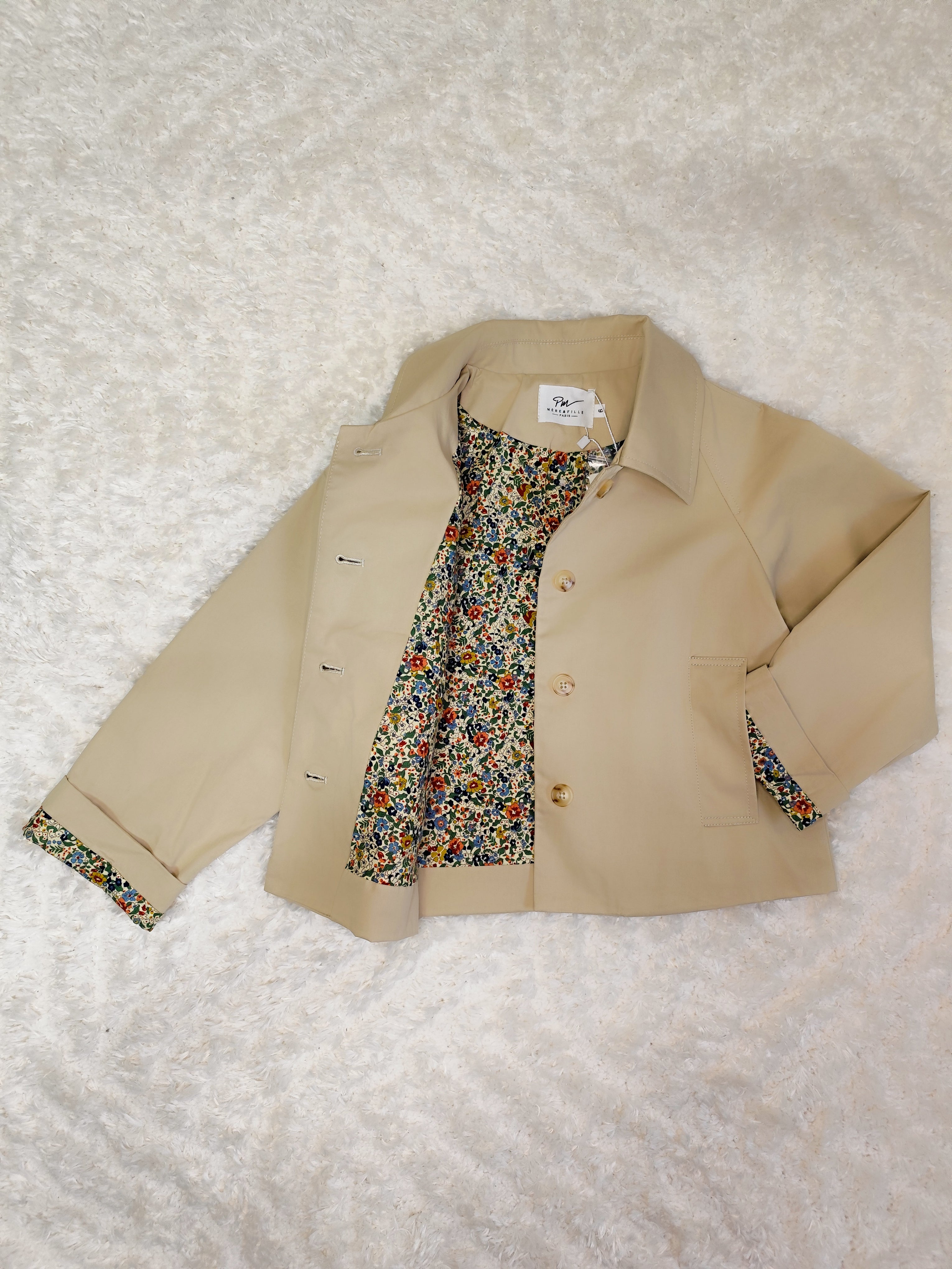 Trench beige liberty enfant