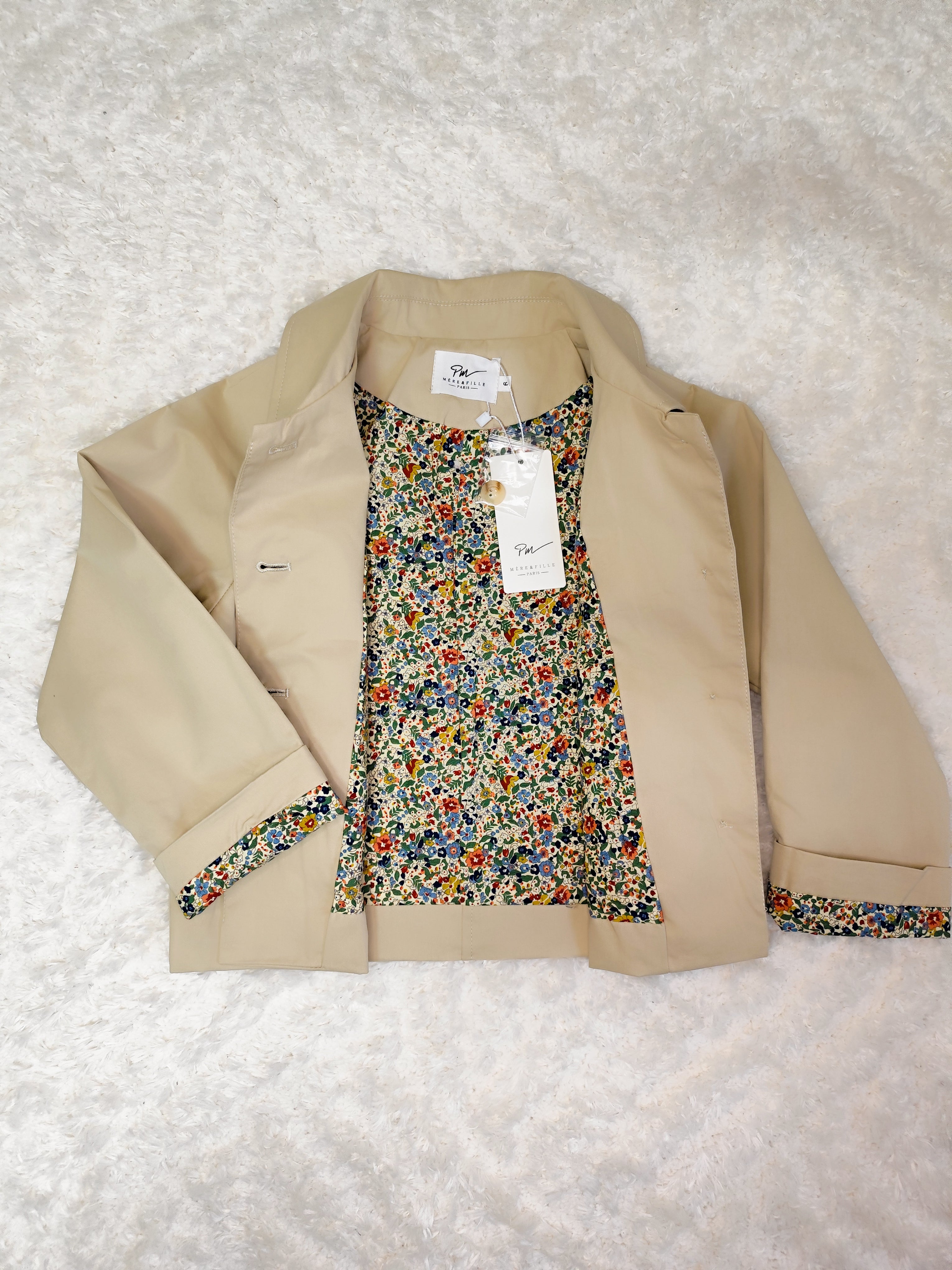 Trench beige liberty enfant