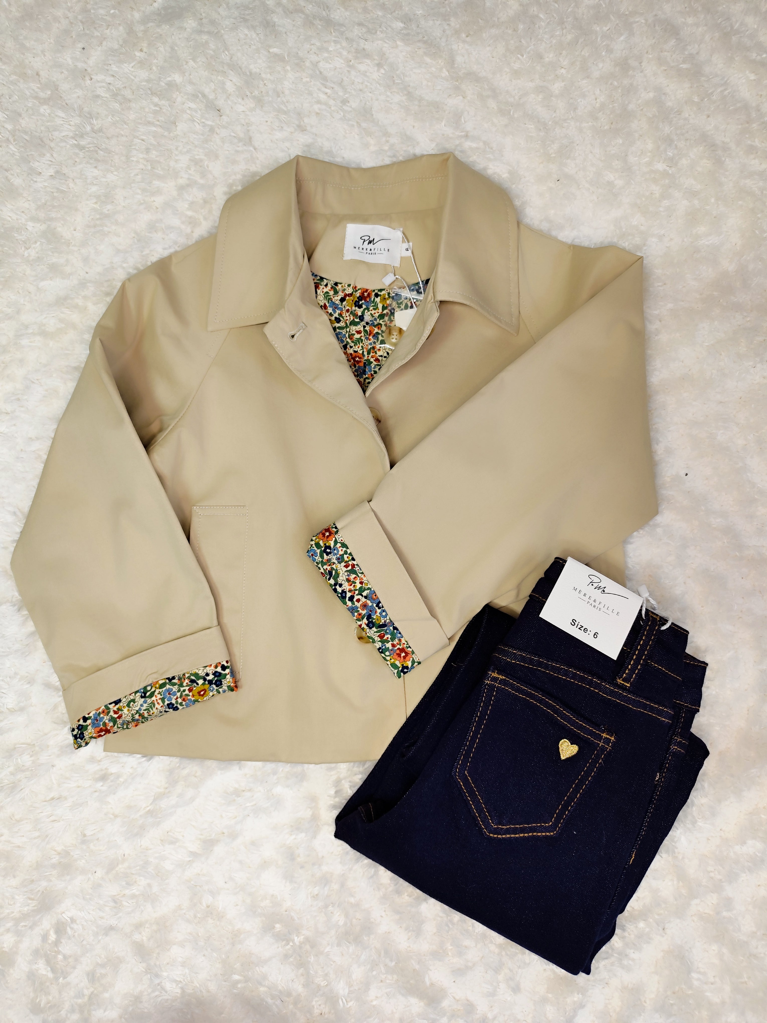 Trench beige liberty enfant