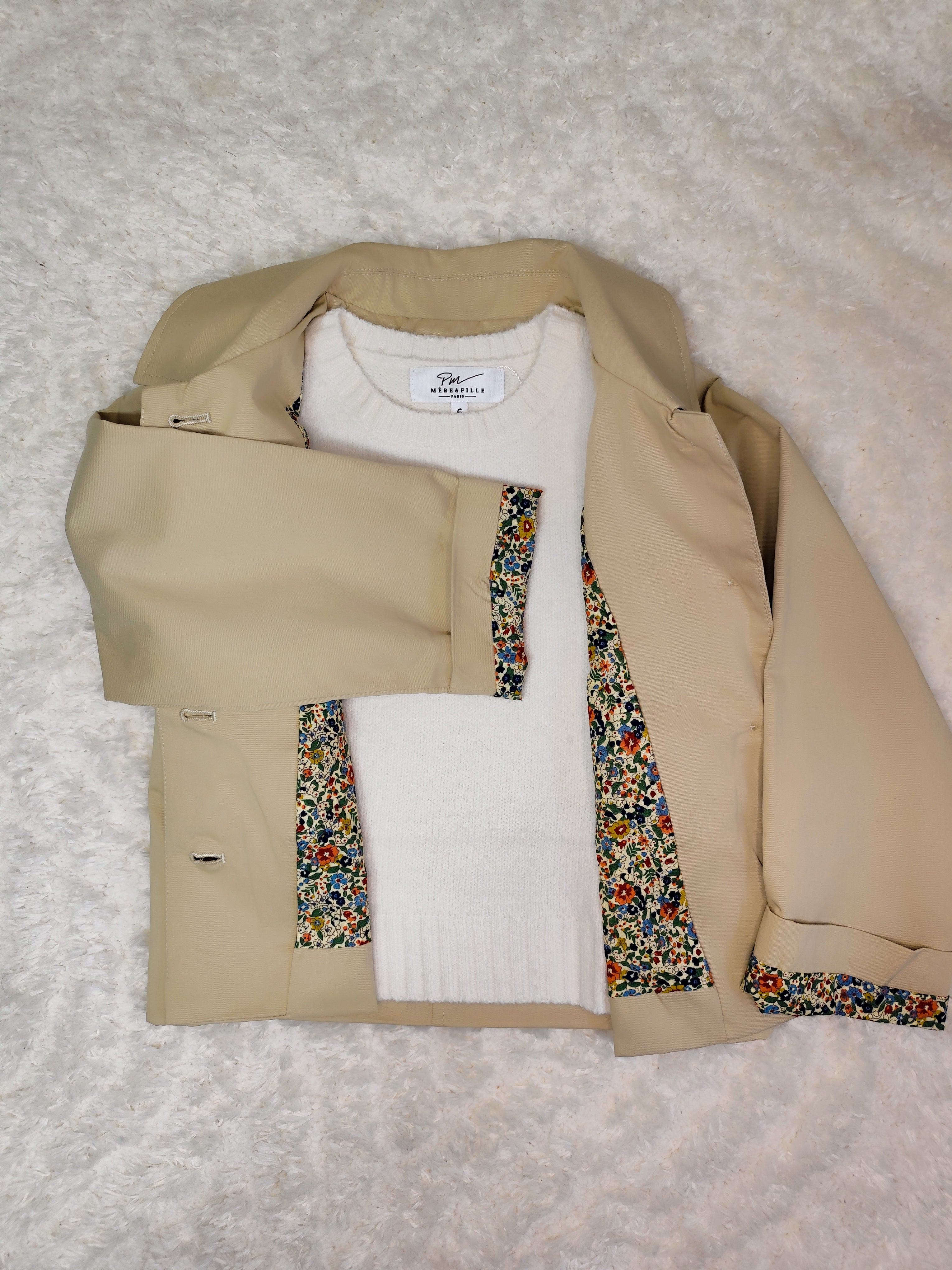 Trench beige liberty enfant
