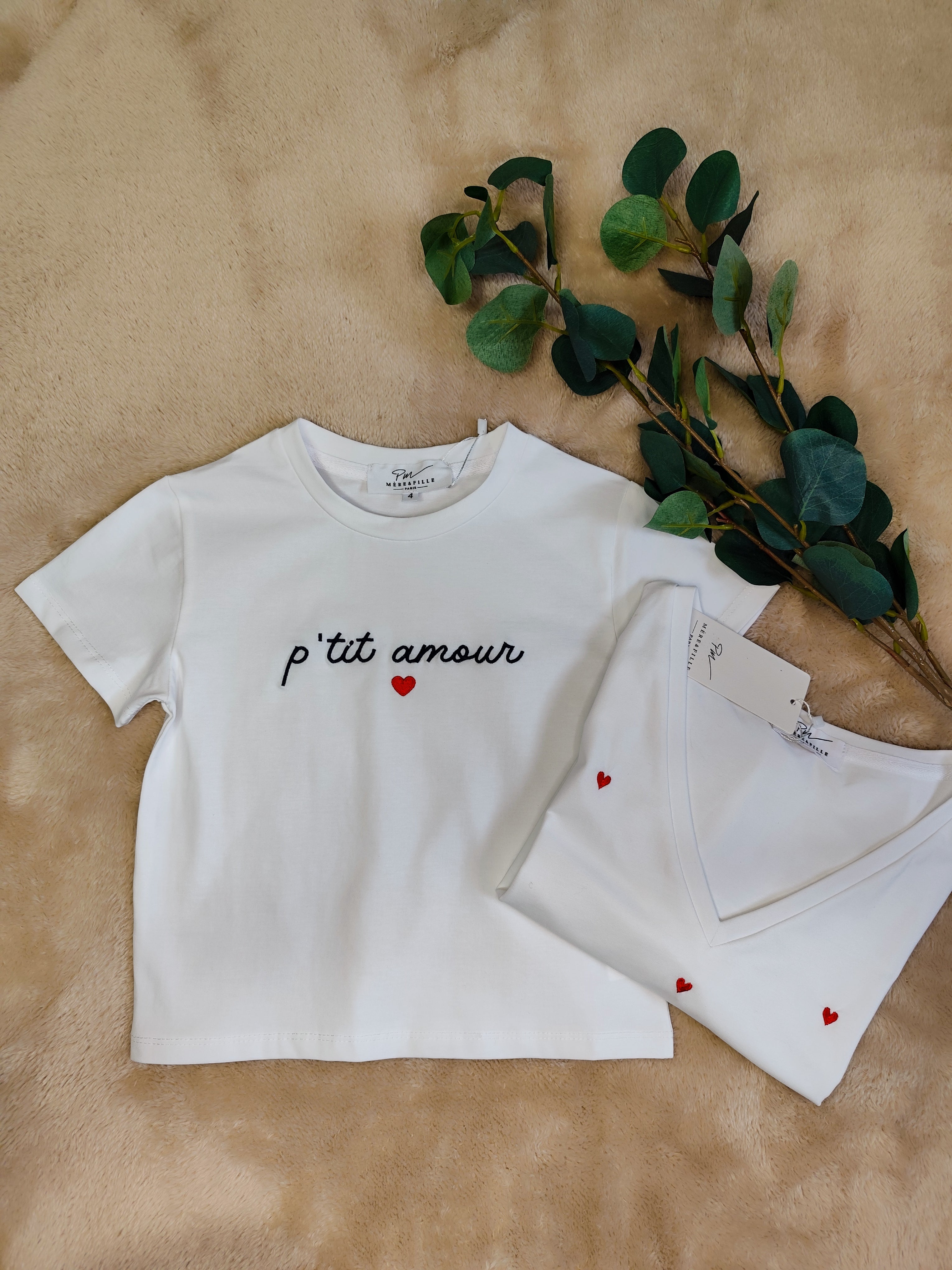 T-Shirt blanc P'tit Amour