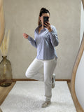 Chemise rayée bleu