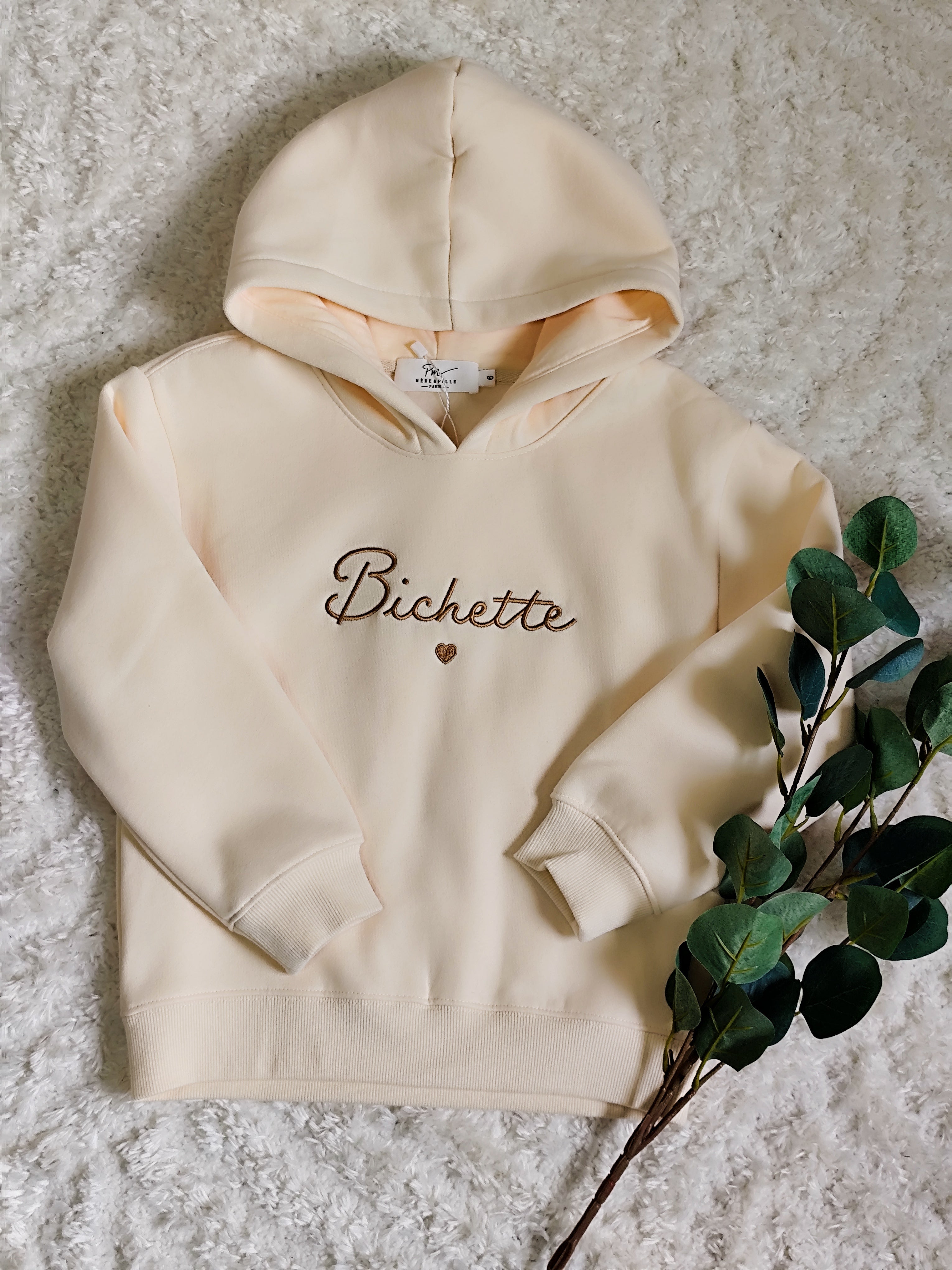 Sweat Bichette beige enfant