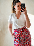 Blouse blanche dentelle