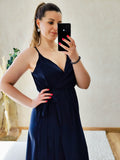 Robe longue marine