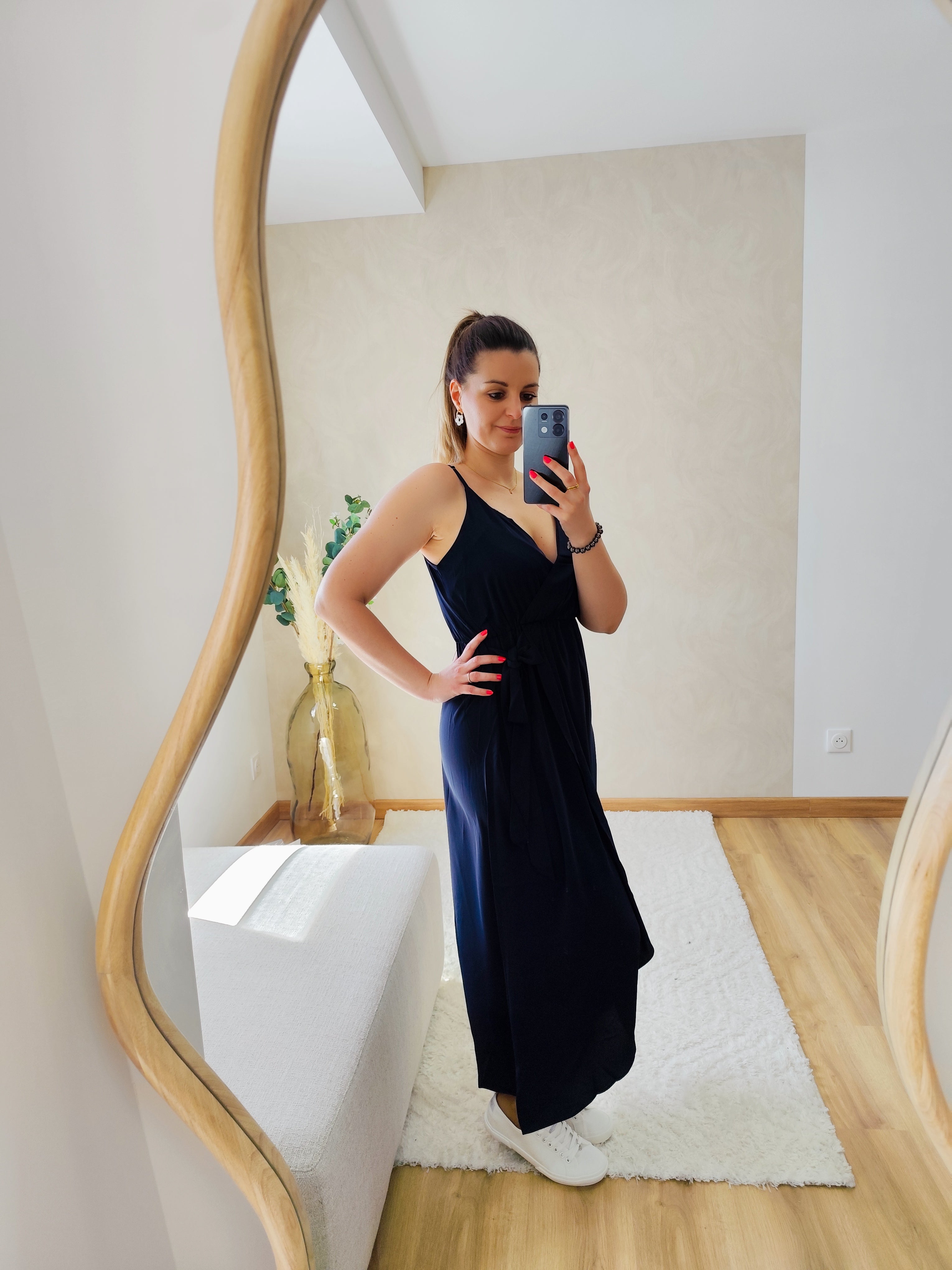 Robe longue marine
