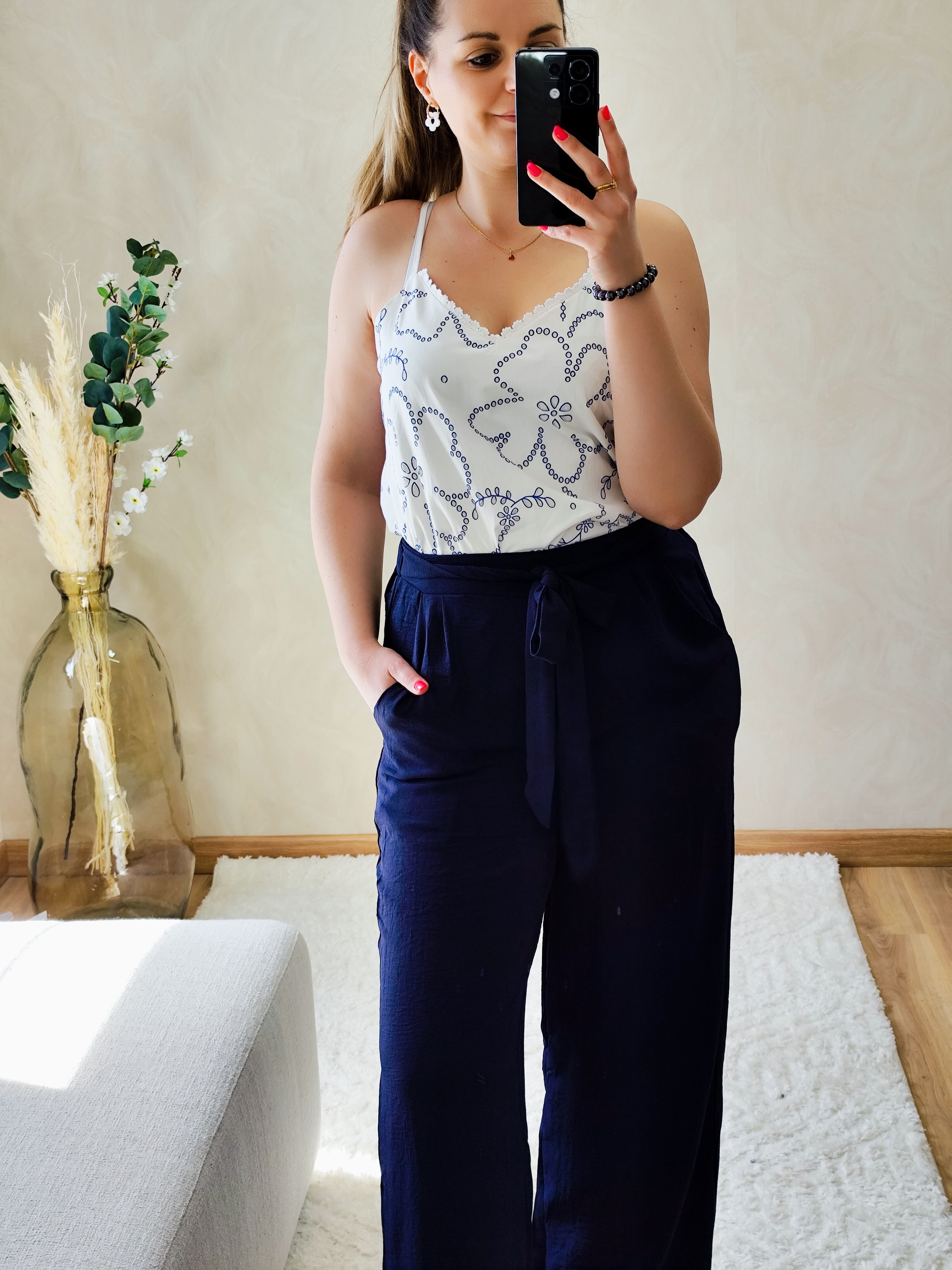 Top blanc broderie anglaise