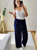 Pantalon fluide marine