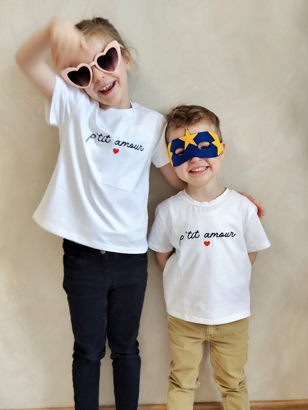 T-Shirt blanc P'tit Amour mixte