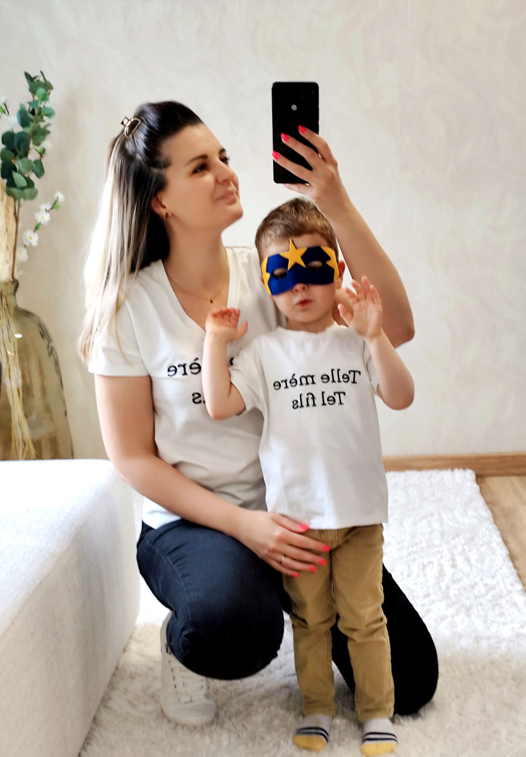 T-shirt telle mère tel fils enfant