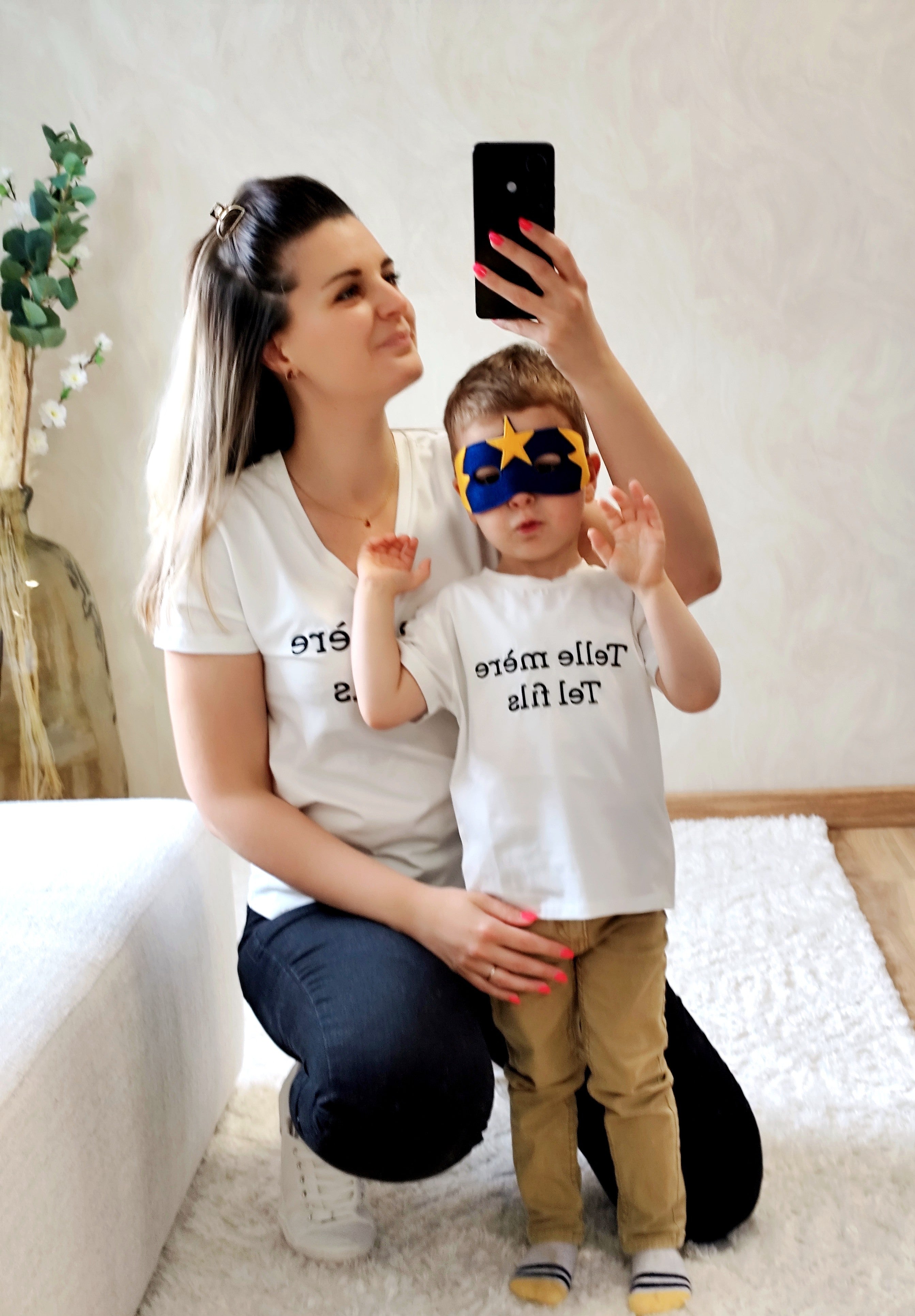 T-shirt telle mère tel fils enfant