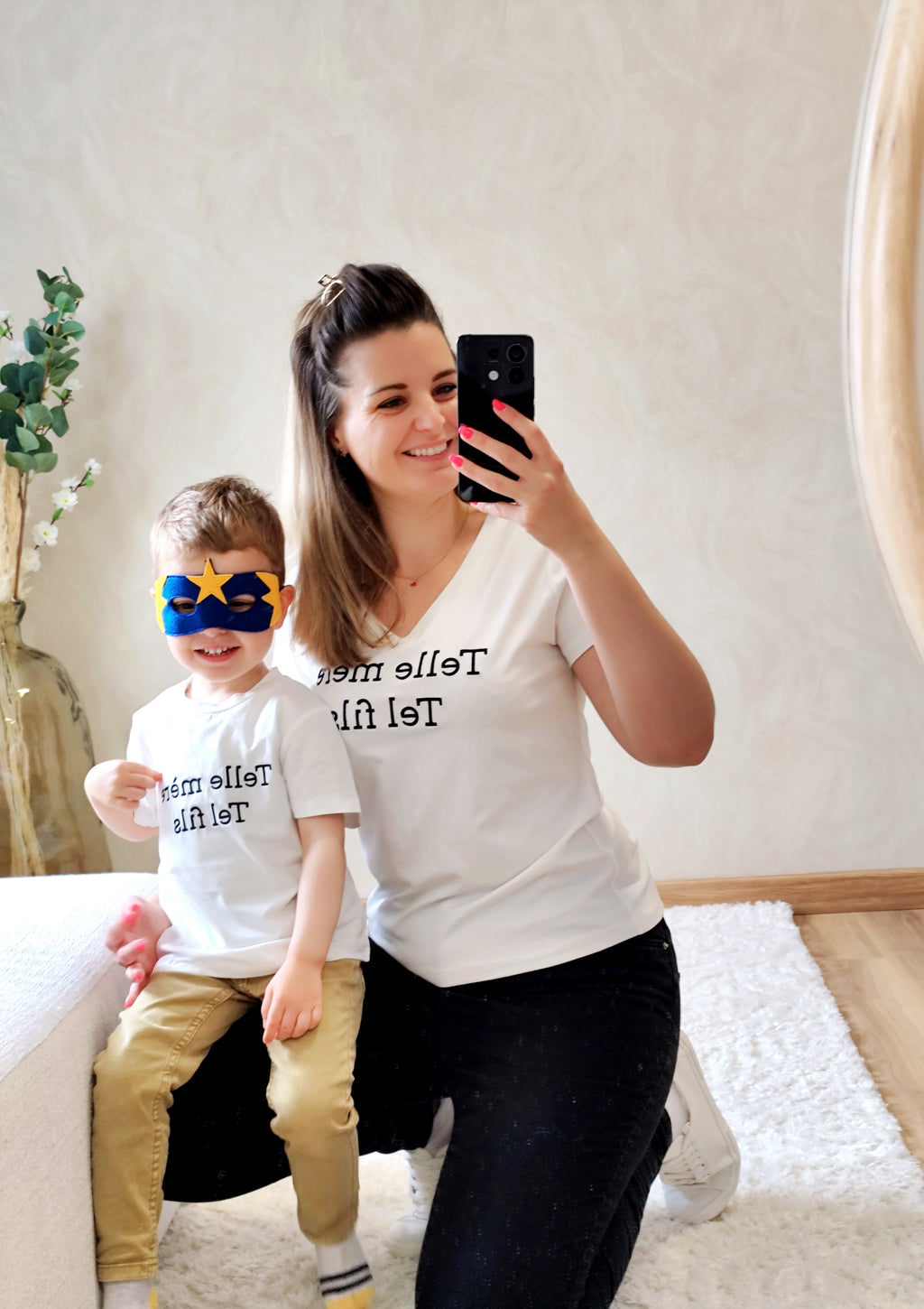 T-shirt telle mère tel fils enfant