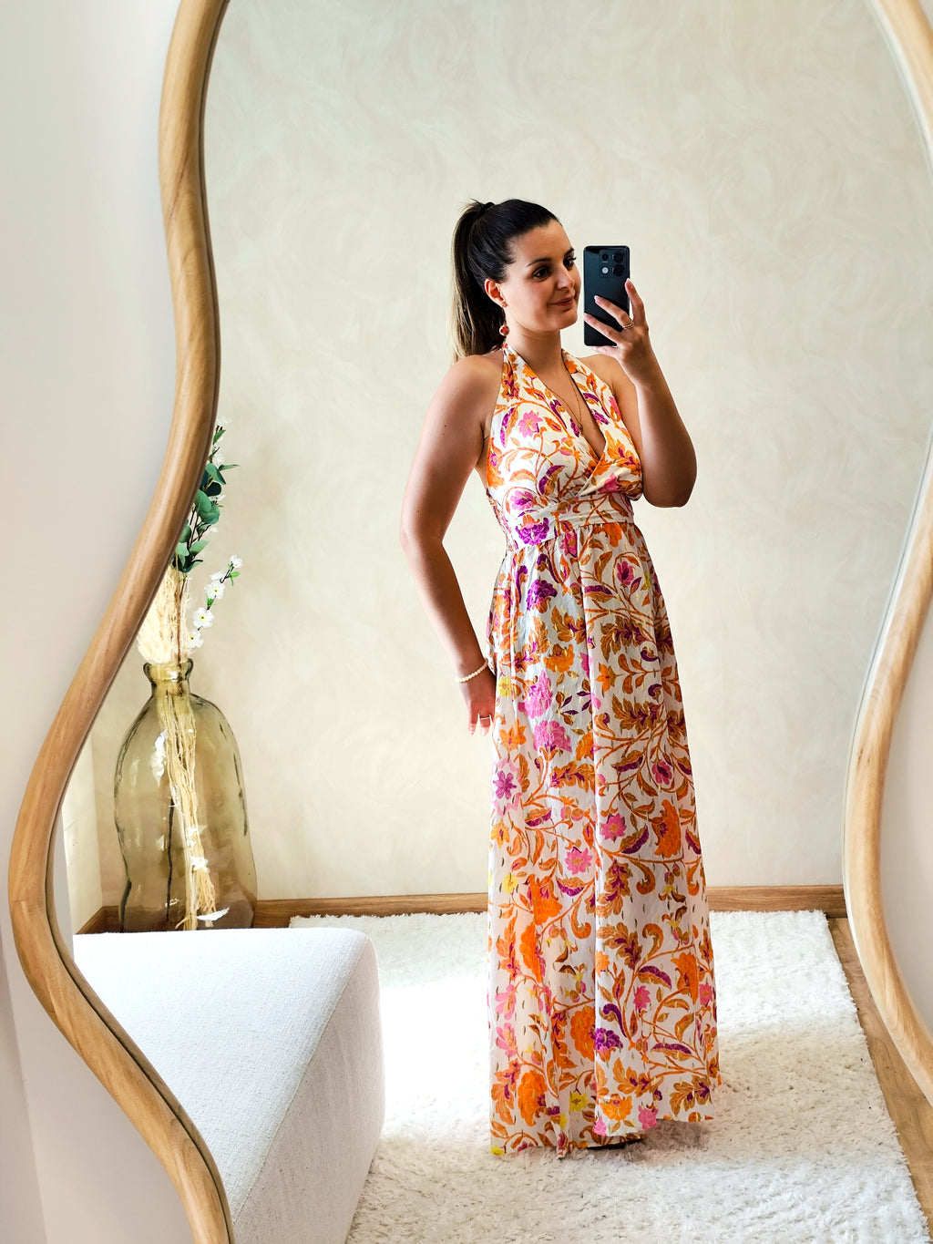 Robe longue dos nu Capucine