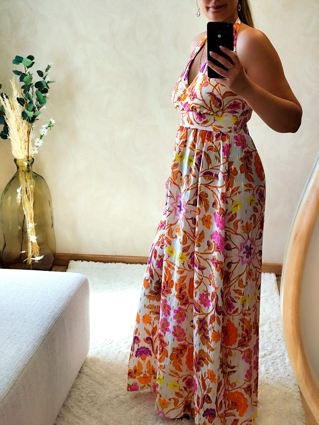Robe longue dos nu Capucine