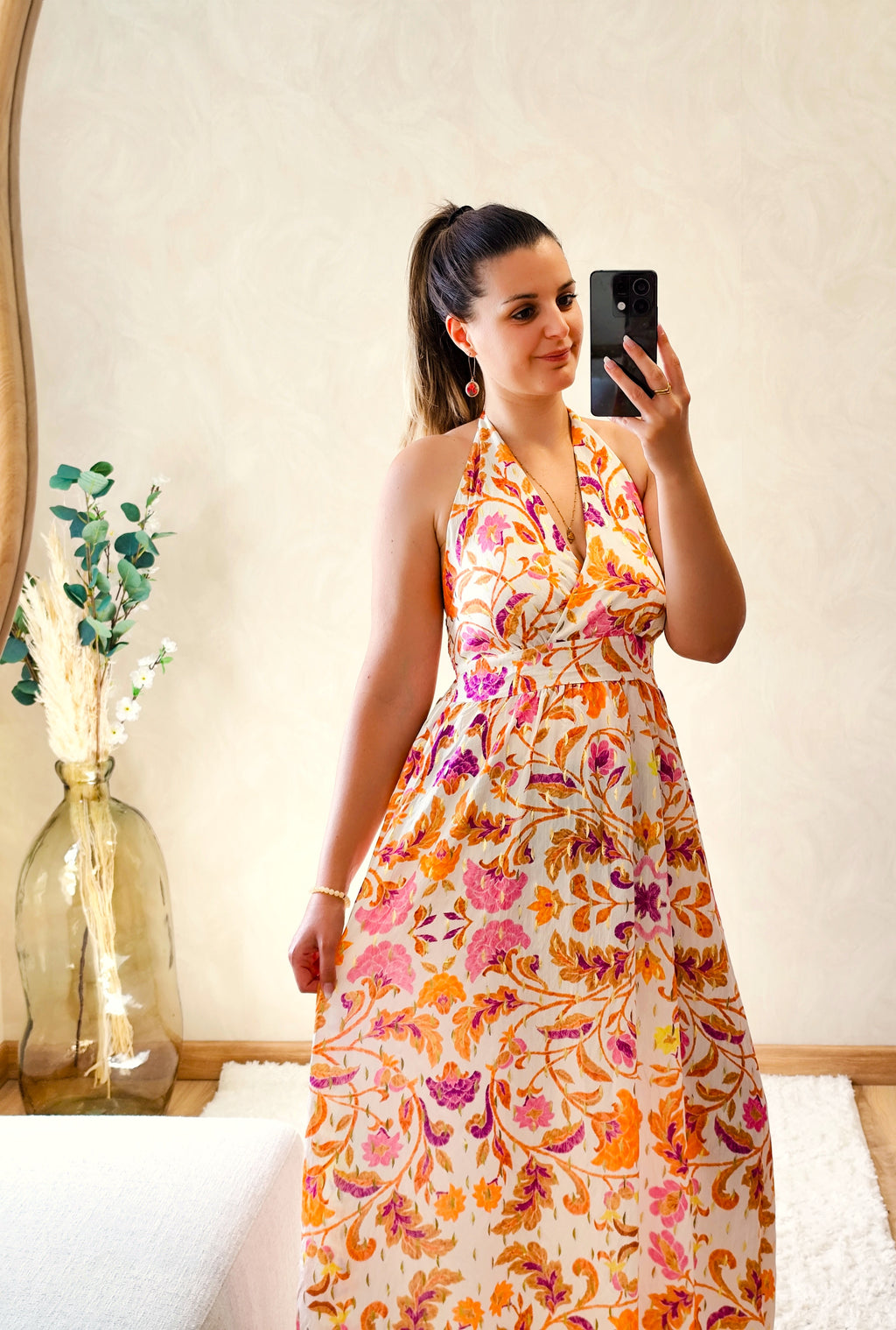 Robe longue dos nu Capucine