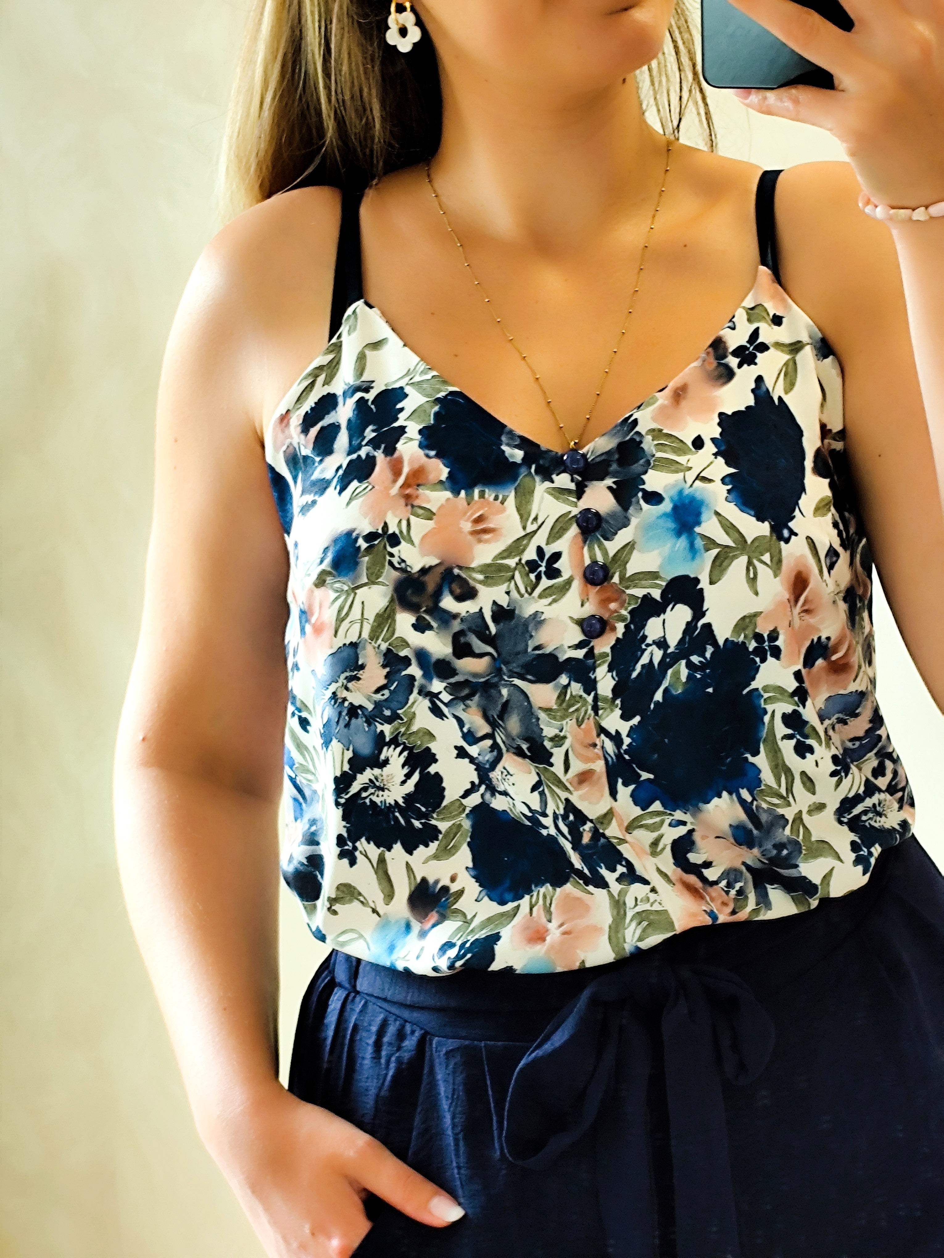 Top Victoria bleu marine
