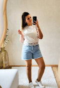 Top Camille en dentelle blanche
