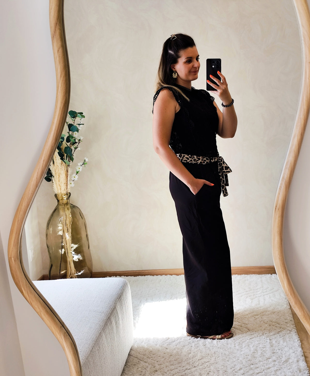 Top Camille en dentelle noire