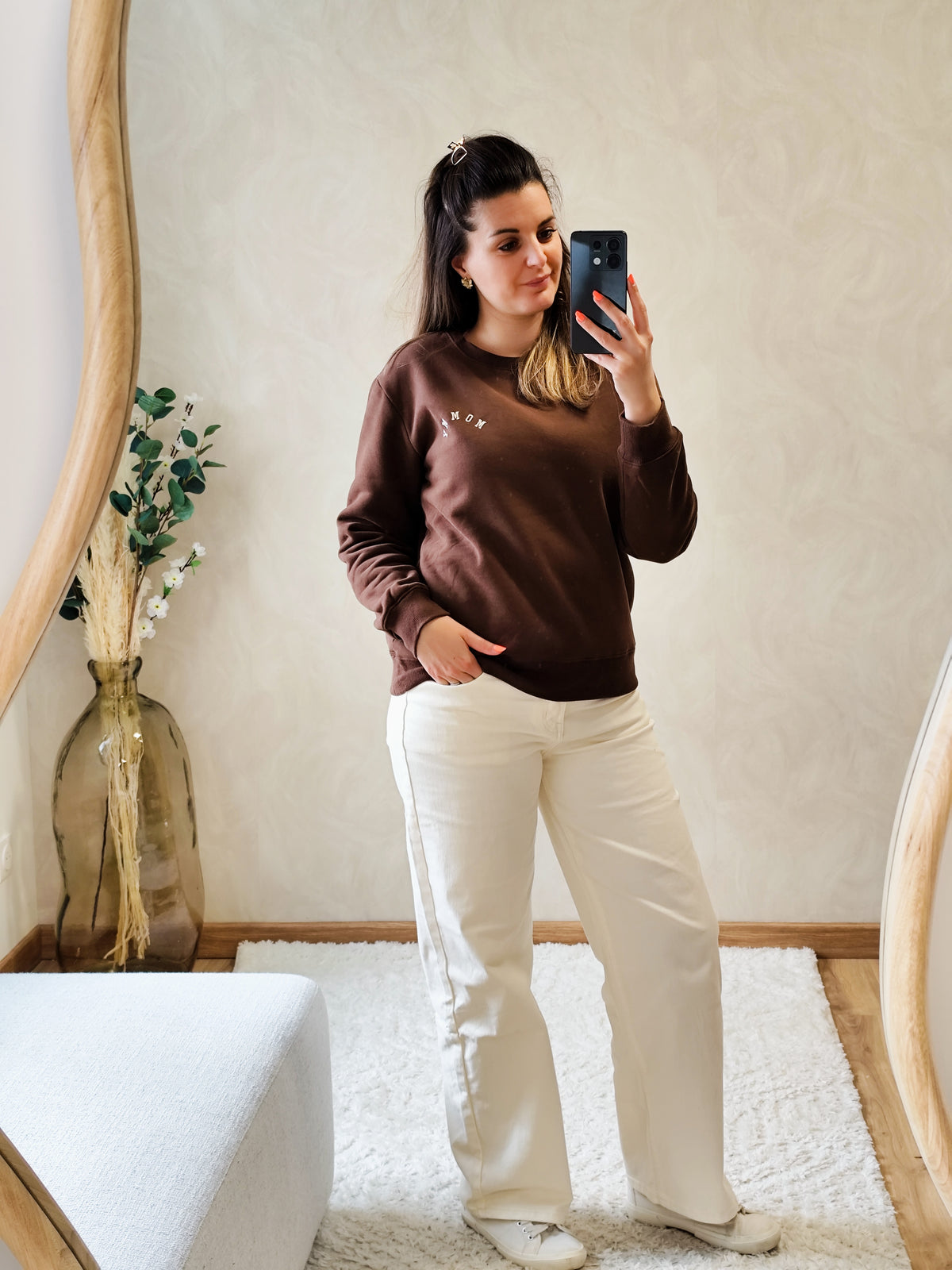 🤎 Pull Charlie MOMMY - Chocolat