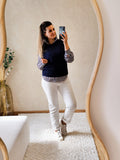 Pull sans manche marine