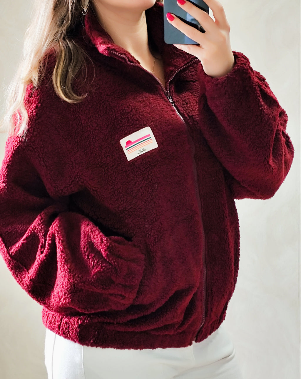 🍷 Veste polaire Léna – Bordeaux