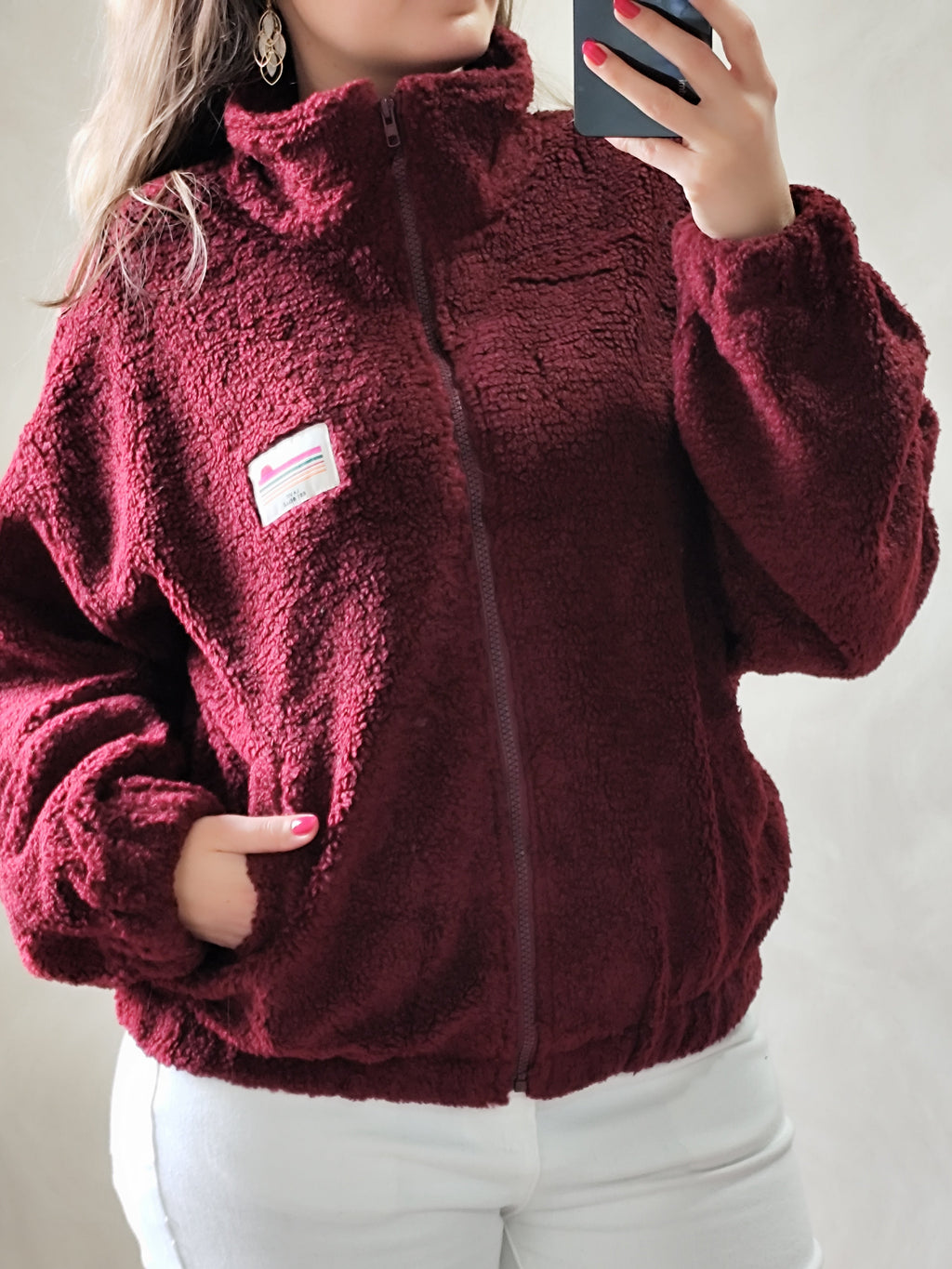 🍷 Veste polaire Léna – Bordeaux