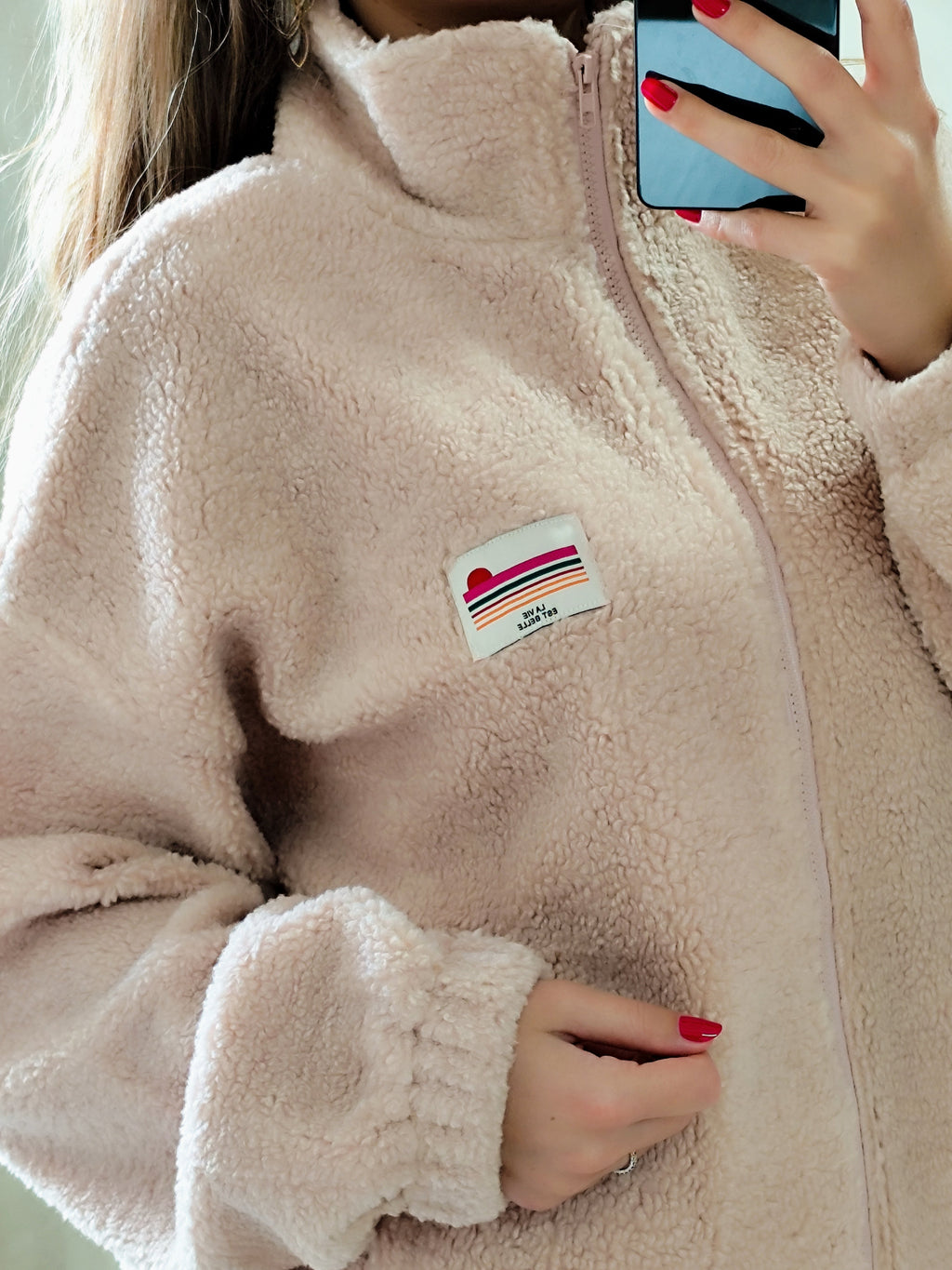 🌸 Veste polaire Léna _ Rose poudré
