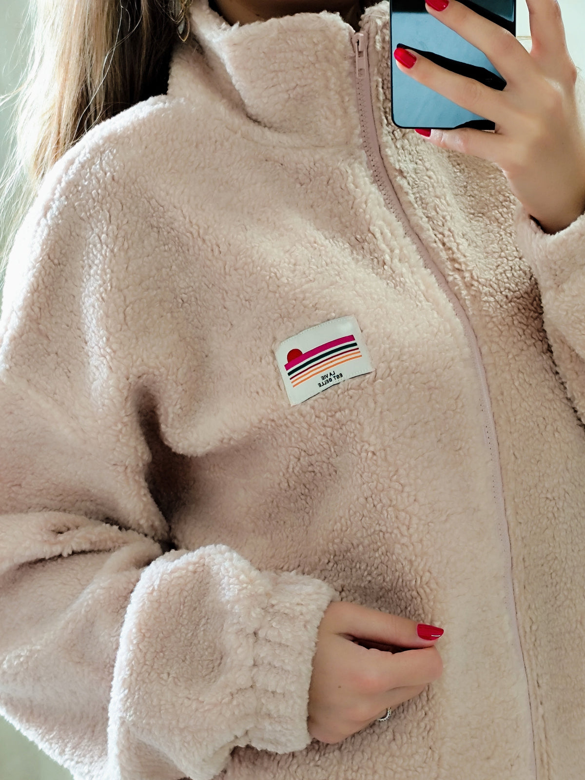 🌸 Veste polaire Léna _ Rose poudré