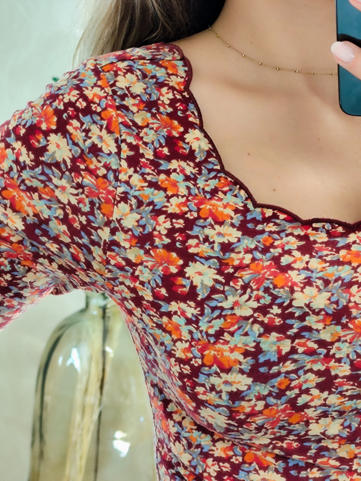 🌸 Body Lili – Fleuri bordeaux