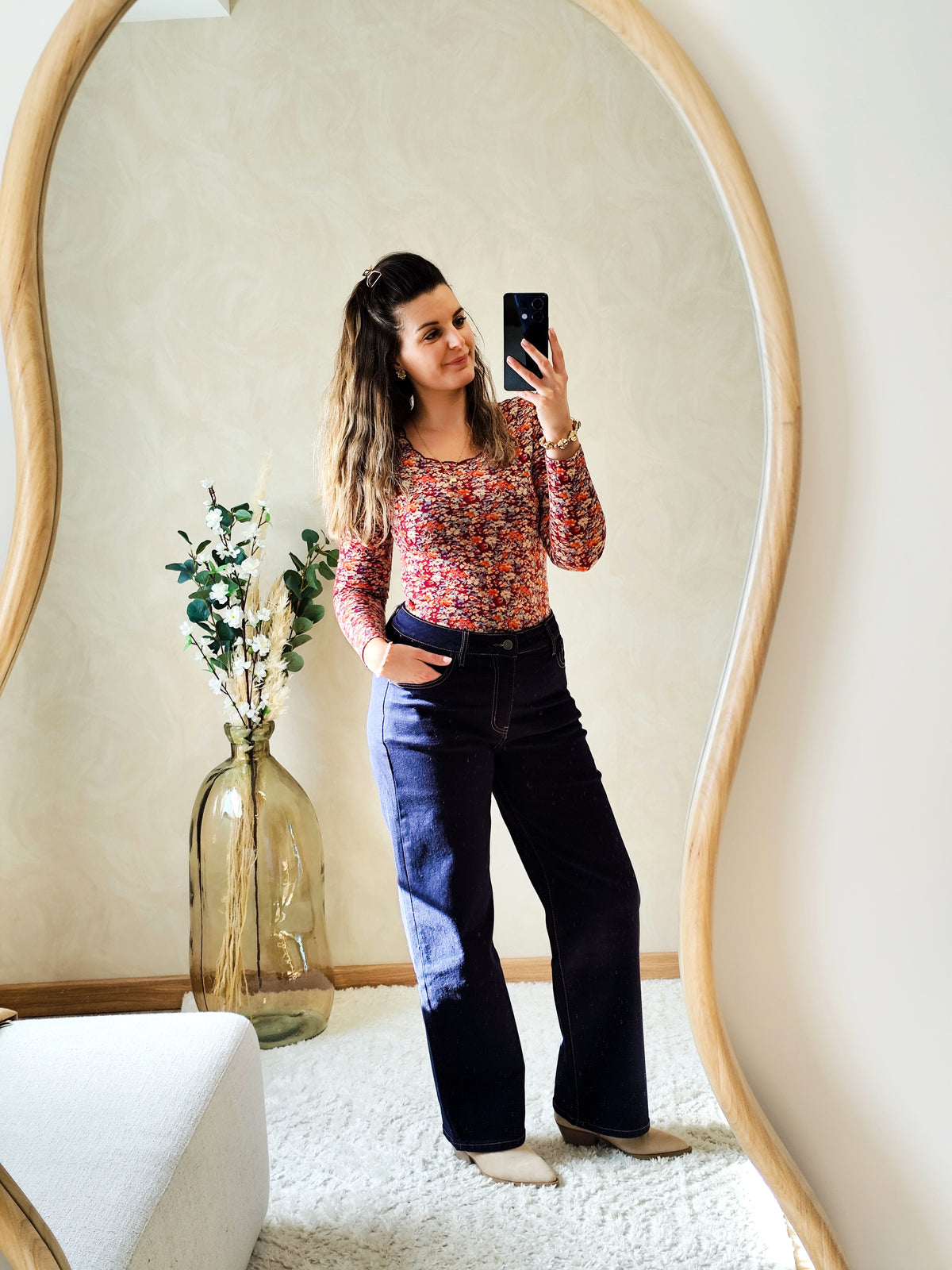 🌸 Body Lili – Fleuri bordeaux