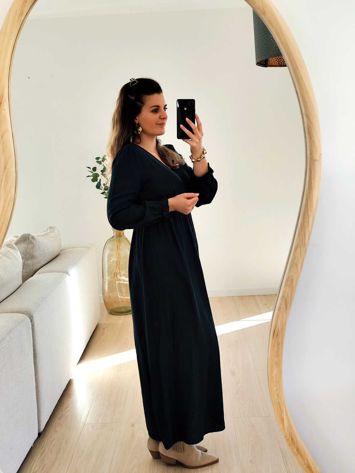 Robe longue Victoire – Vert sapin 💚