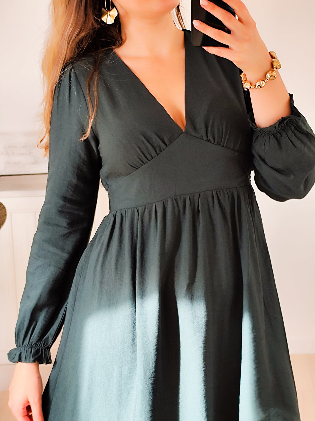 Robe longue Victoire – Vert sapin 💚