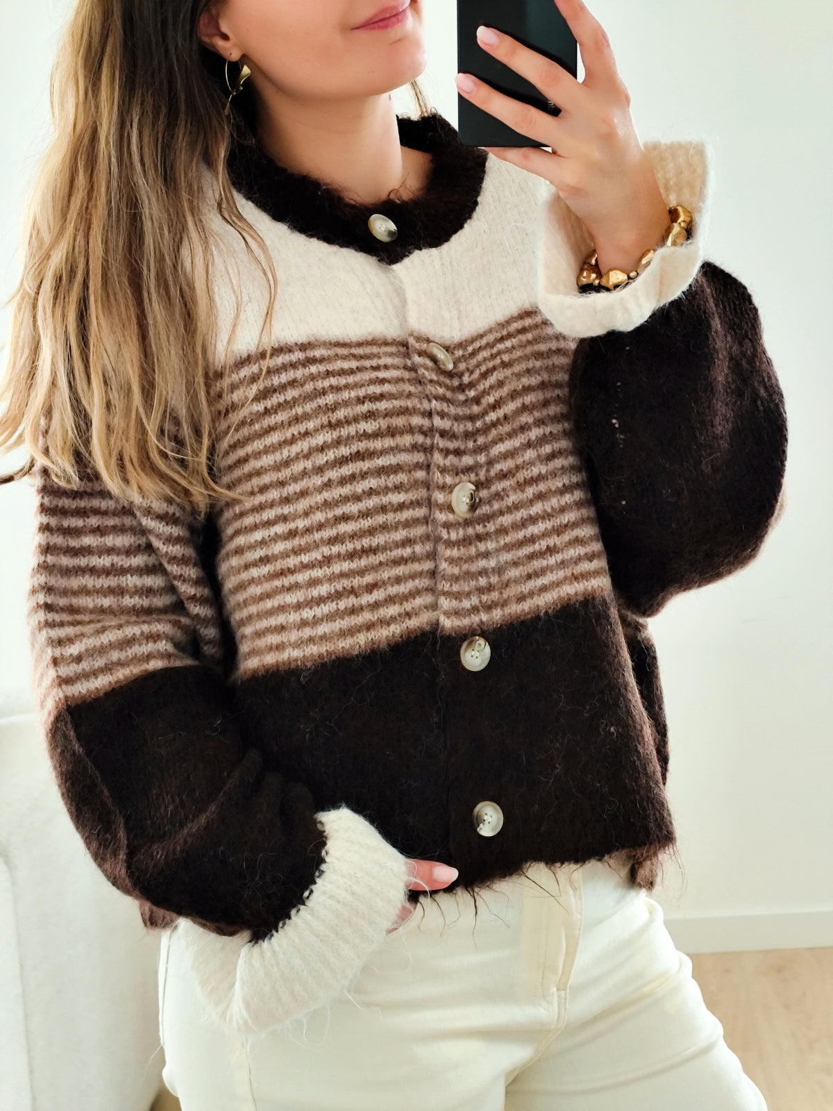 🤎 Gilet Soline – Chocolat