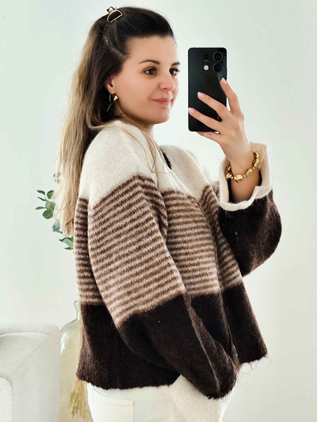 🤎 Gilet Soline – Chocolat