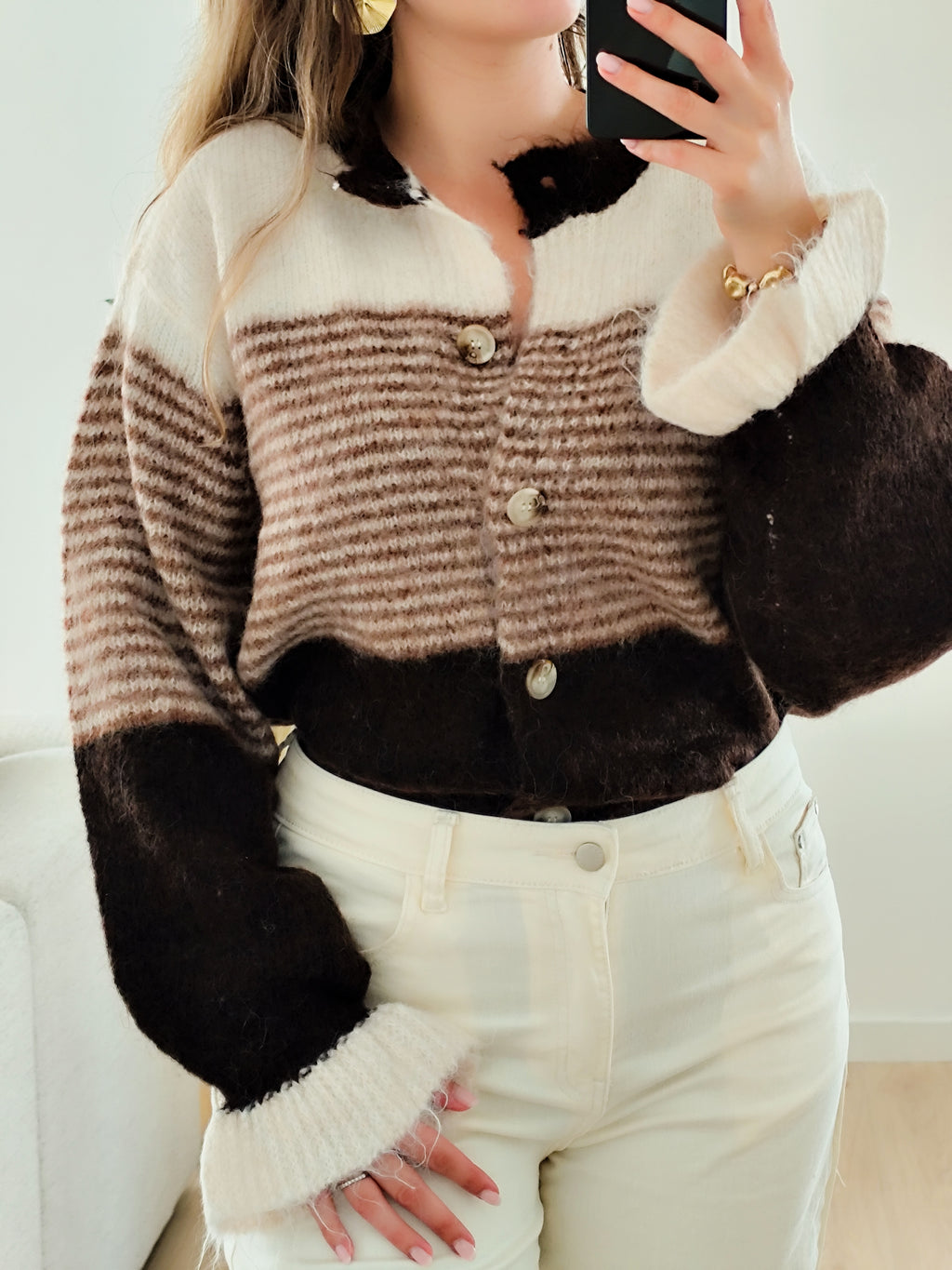 🤎 Gilet Soline – Chocolat