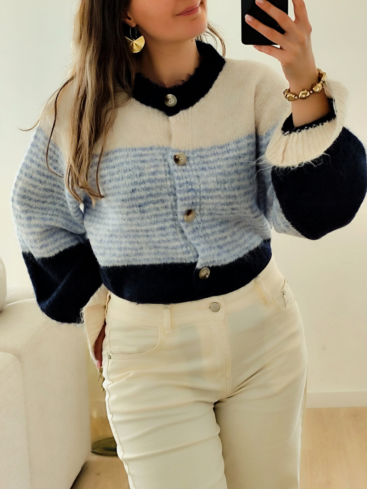💙 Gilet Soline – Bleu marine